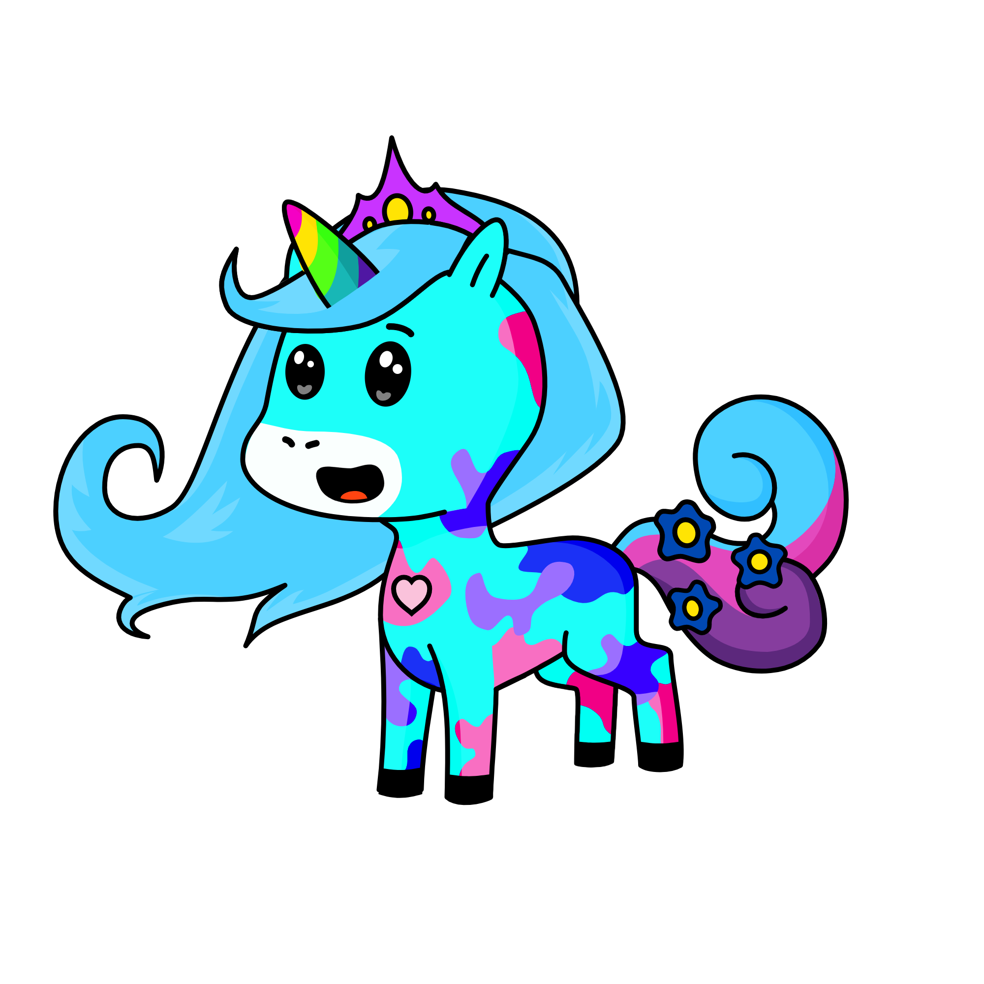 Rainbow, the unicorn