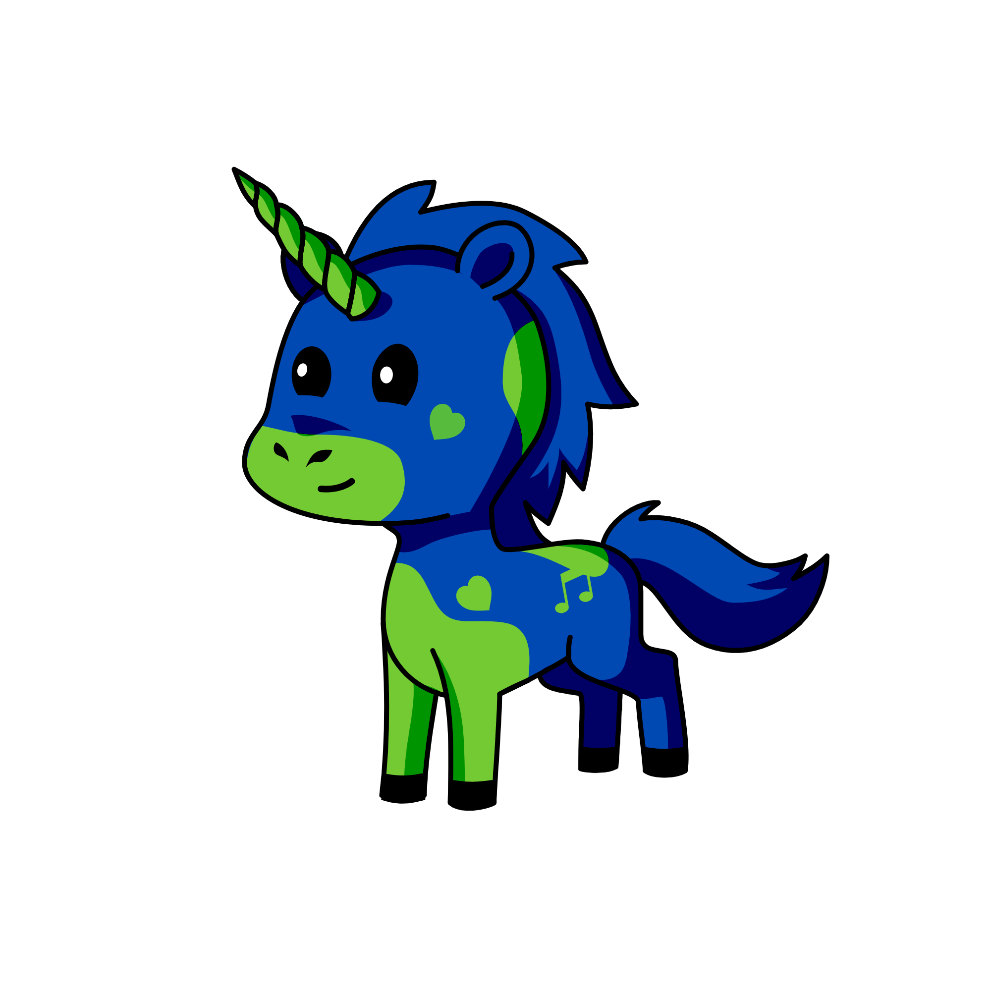 Glitter, the unicorn