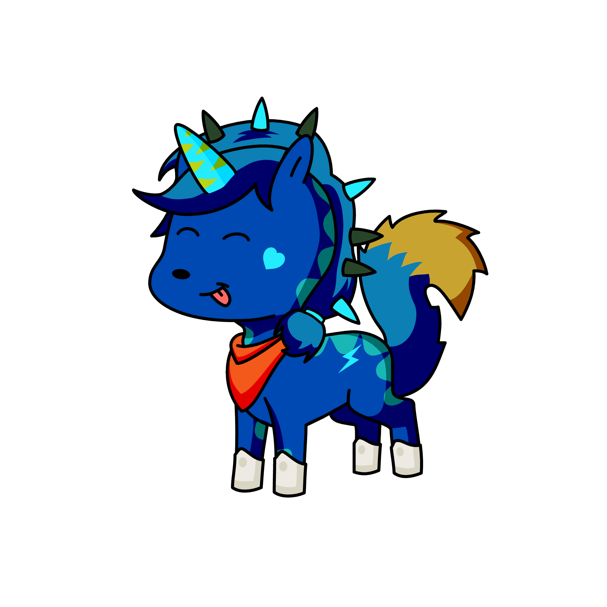 Cool bluemoon, the unicorn