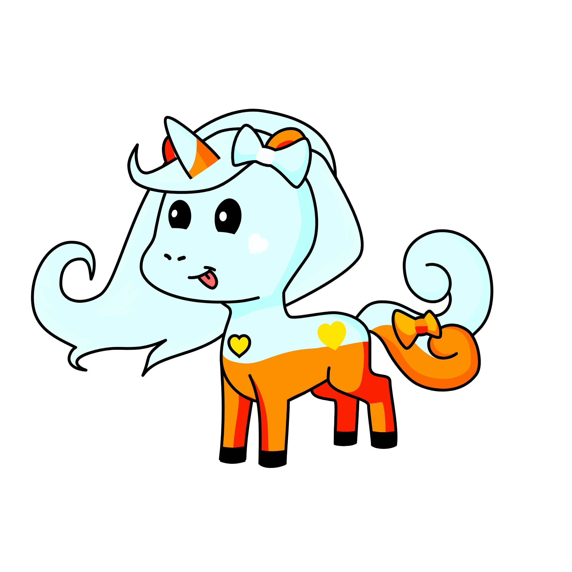 Frozen fire, the unicorn