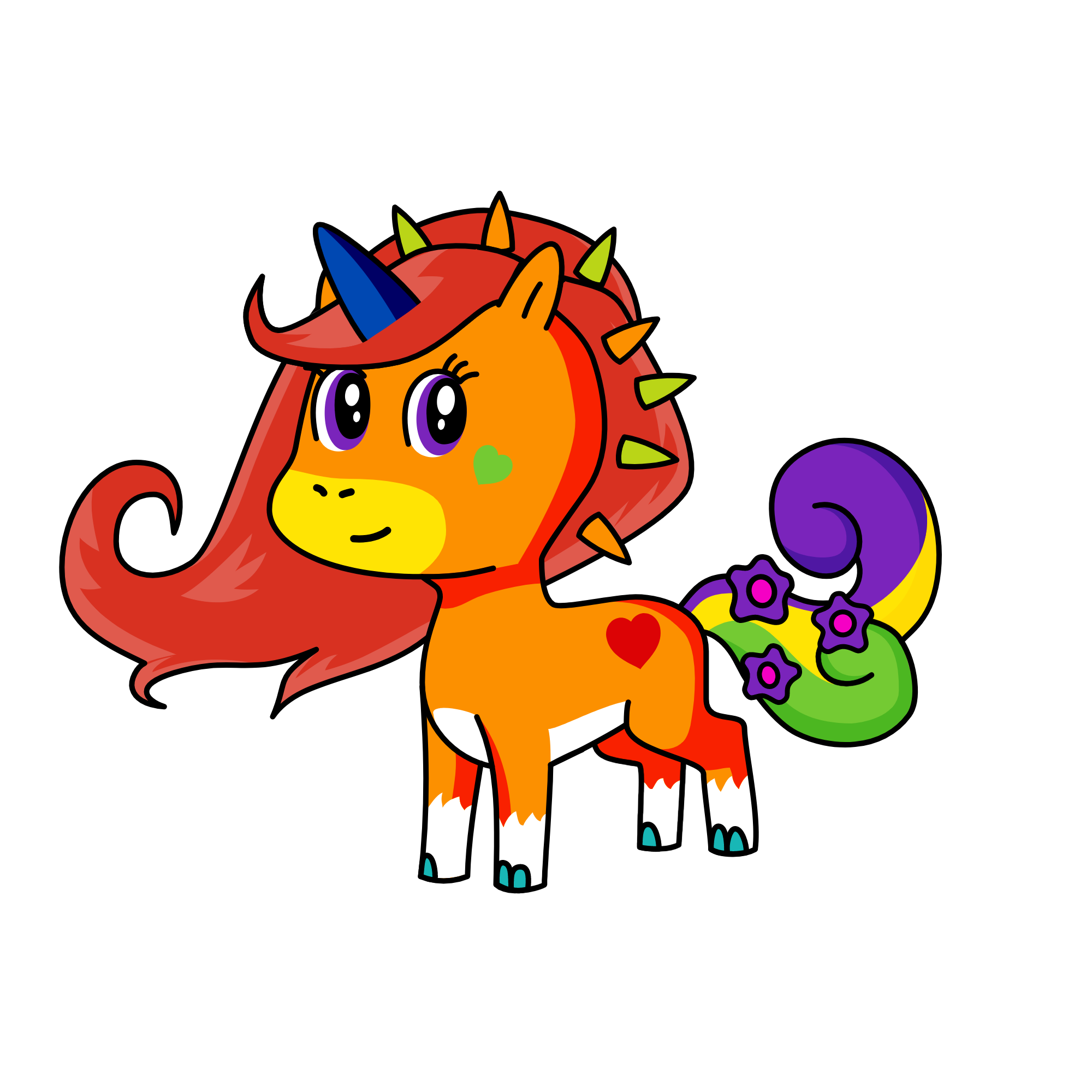 sunset, the unicorn