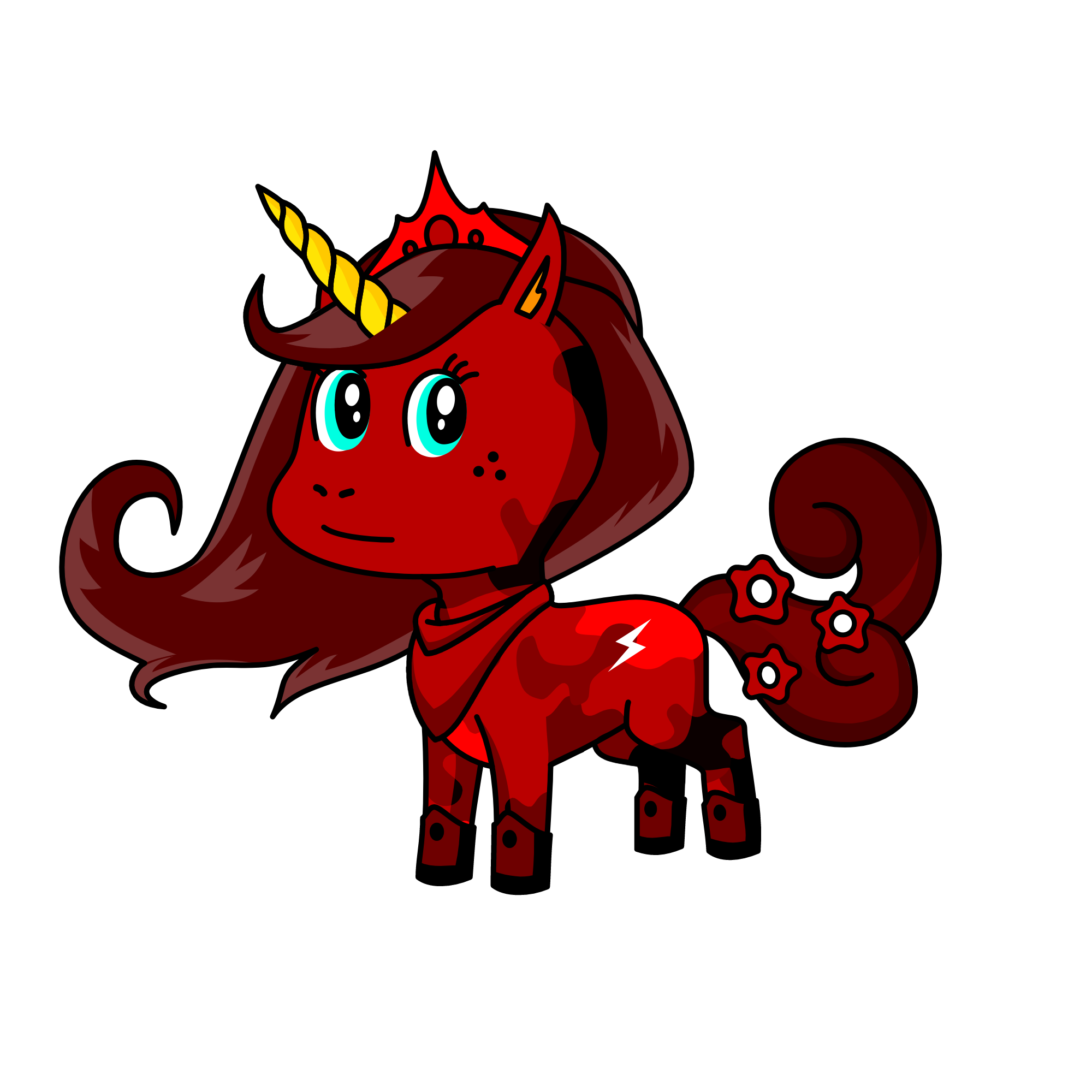 red, the unicorn