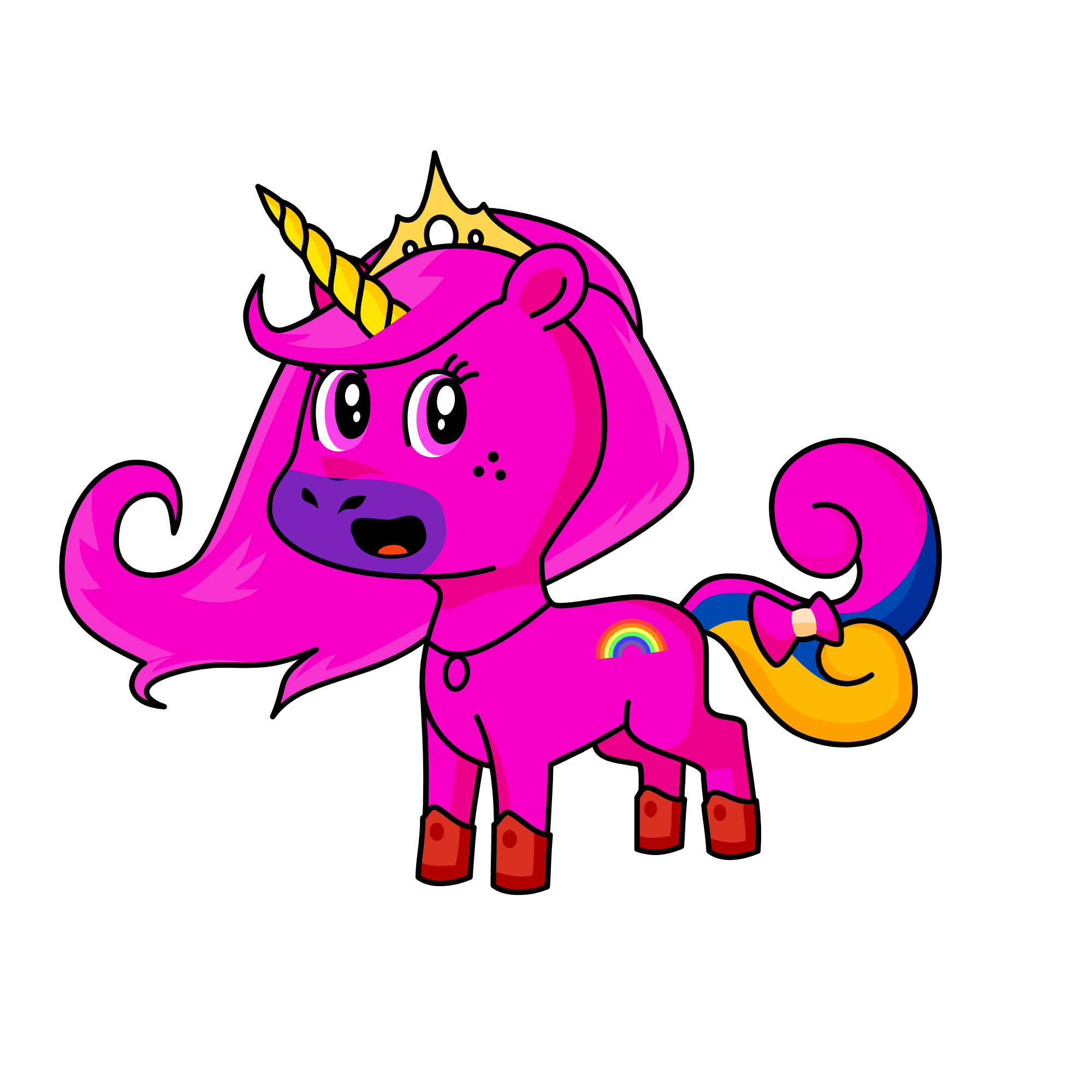 Rainbow, the unicorn