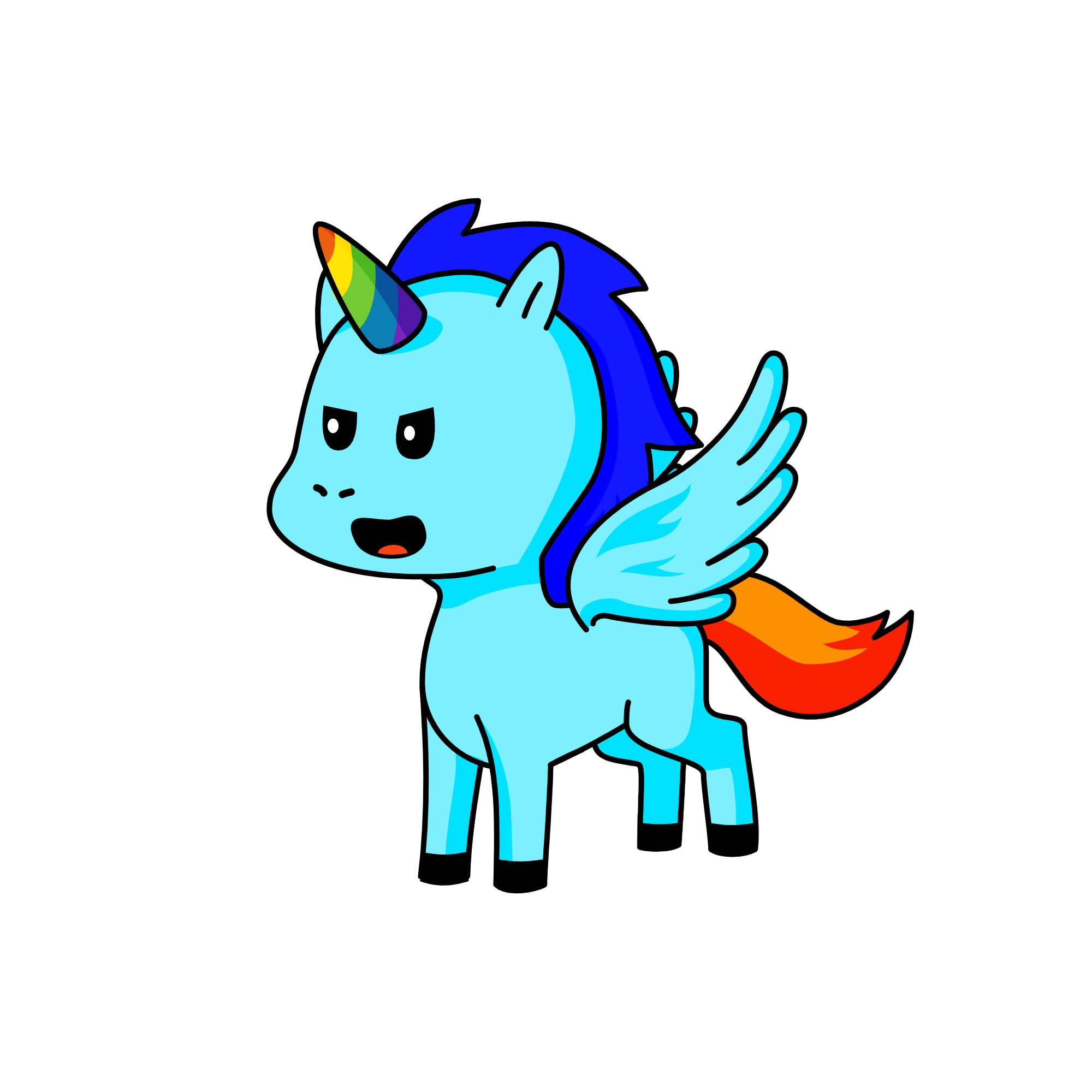 rainbow dash, the unicorn