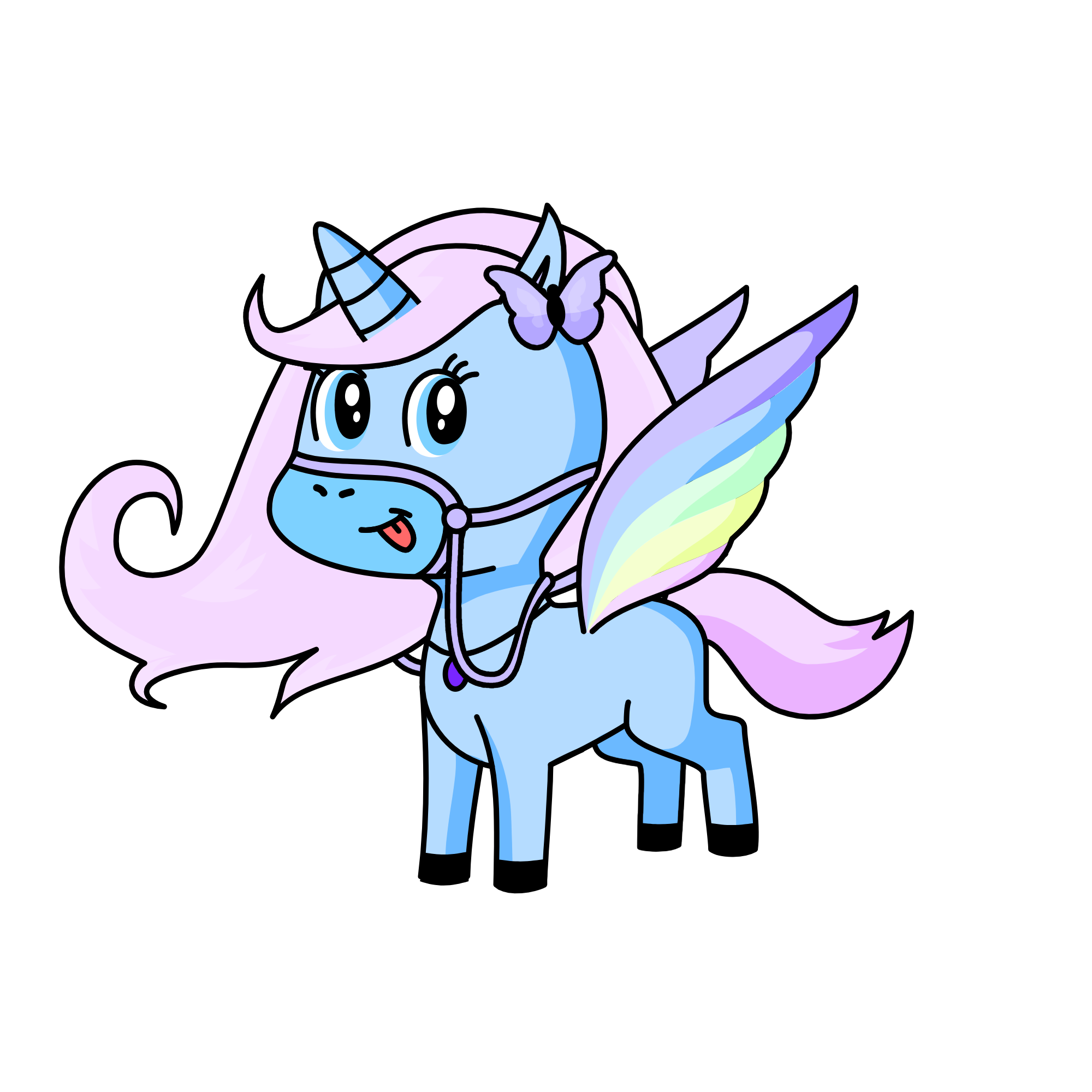 light viloet, the unicorn