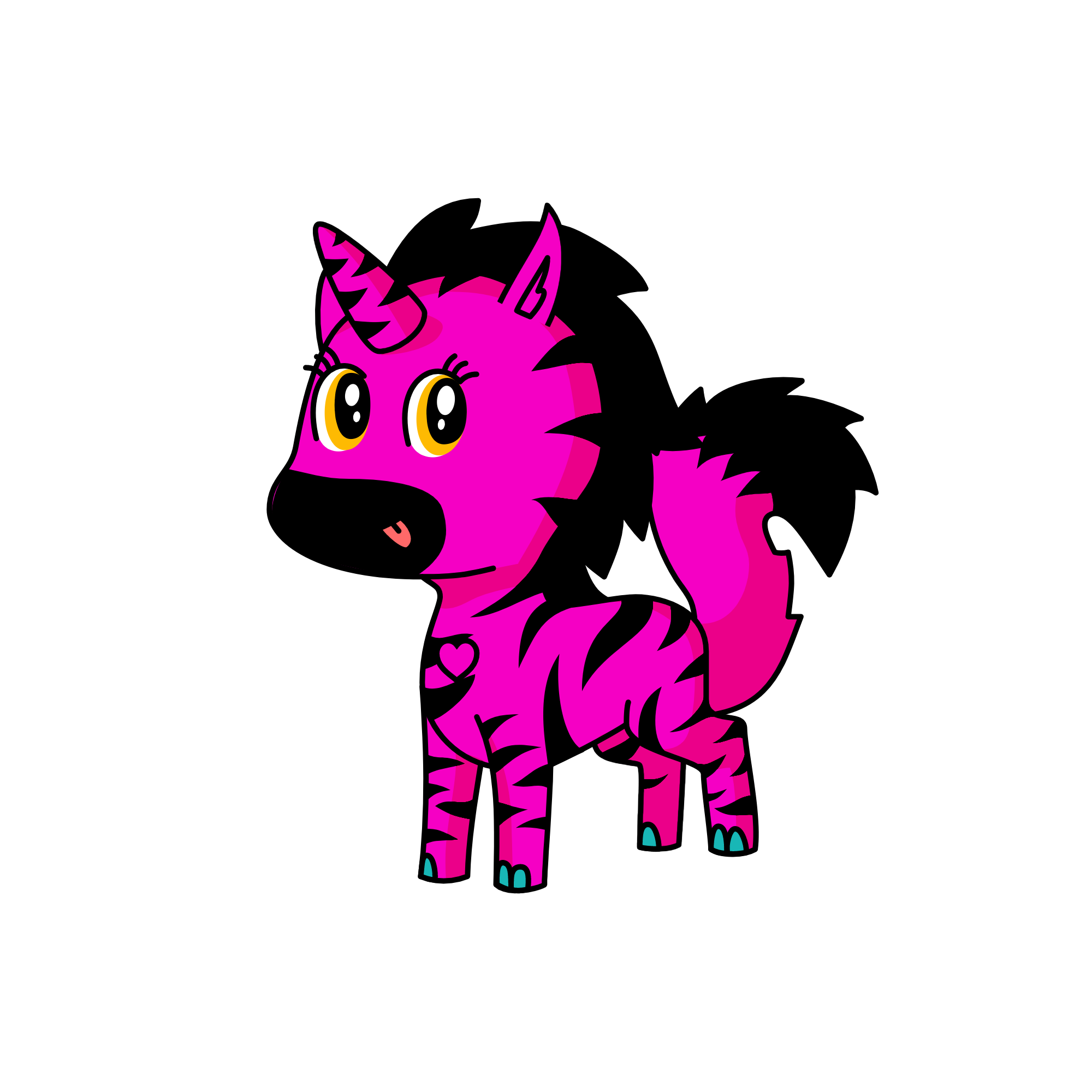 pink tiger, the unicorn