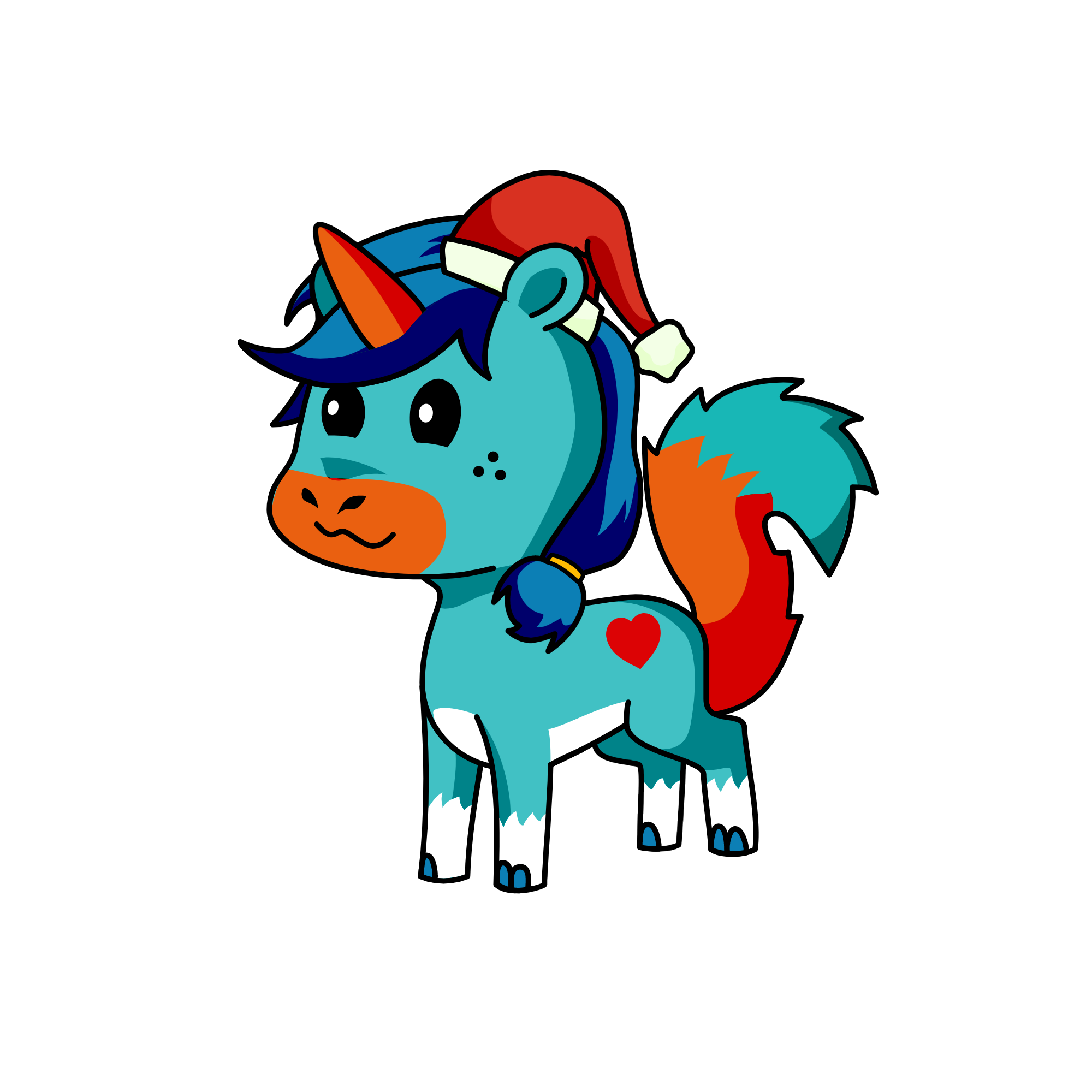 santa, the unicorn