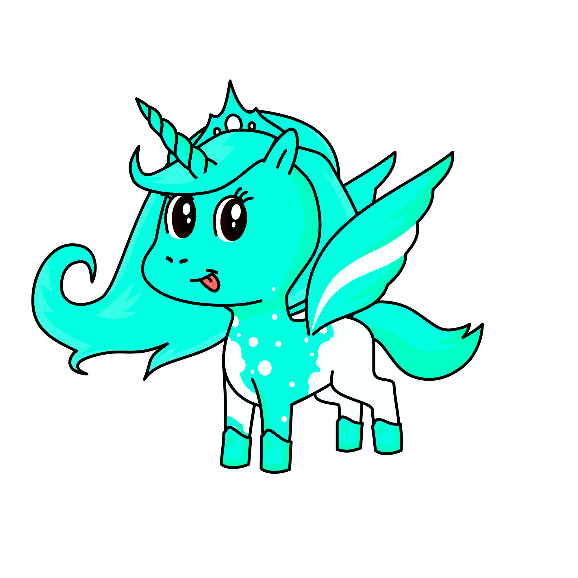 Princess ice, the unicorn