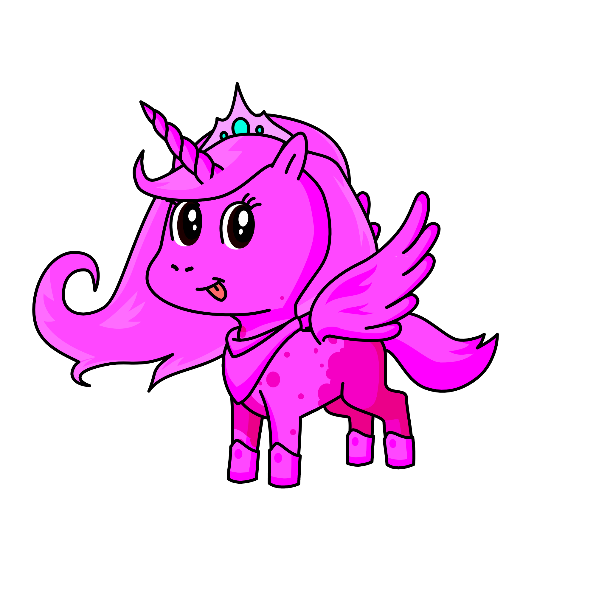 Princess pink, the unicorn