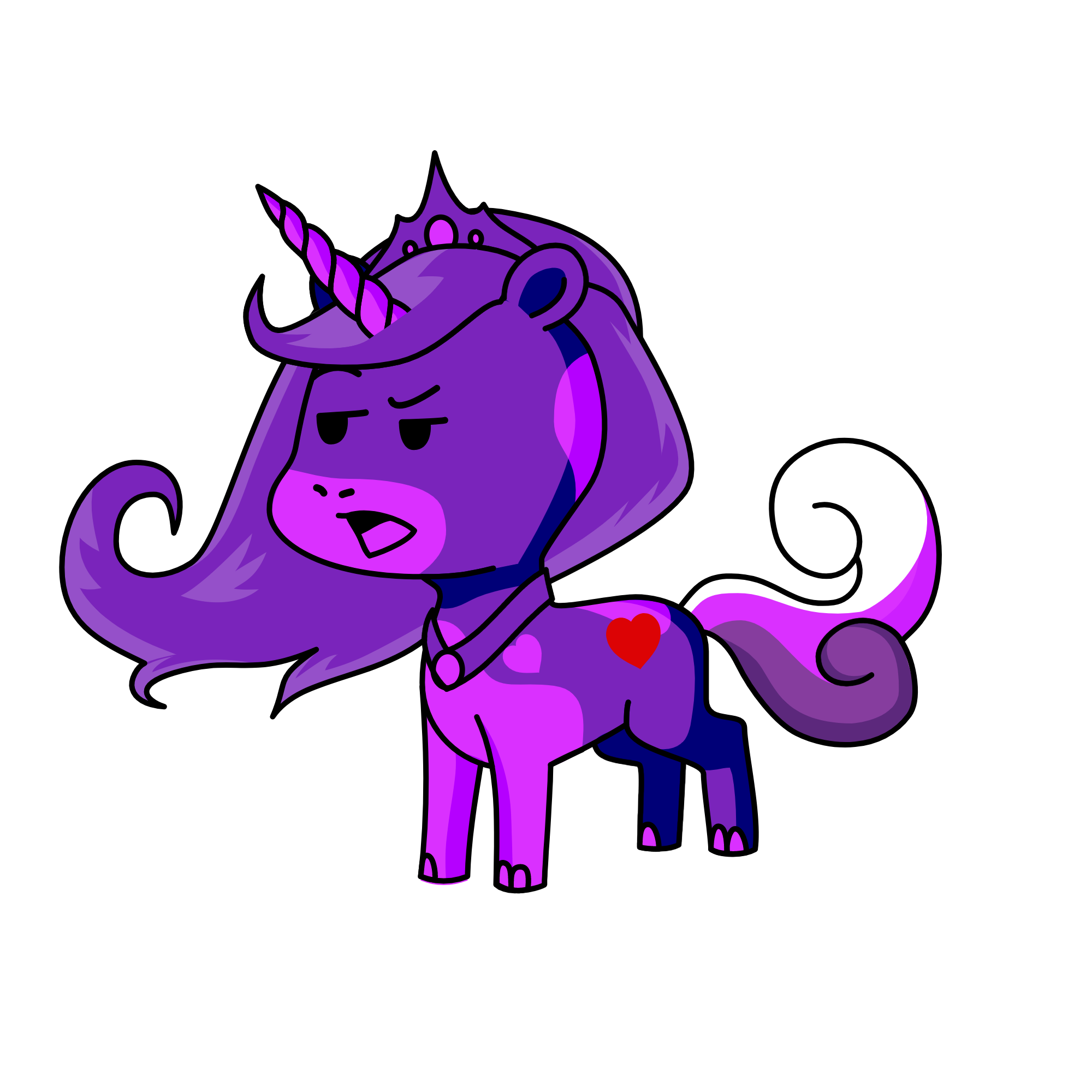 Queen of love, the unicorn