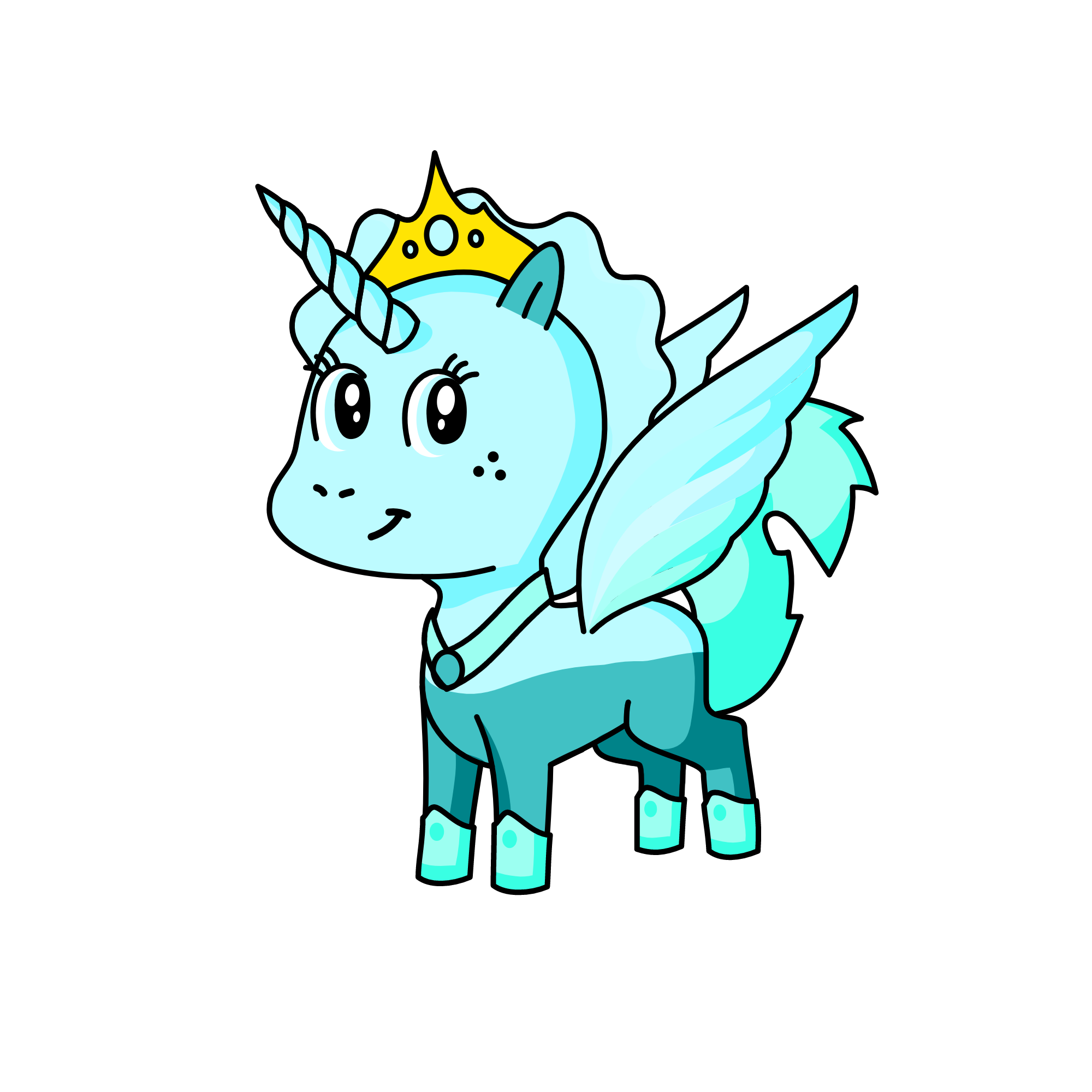 prinsses snow flak, the unicorn