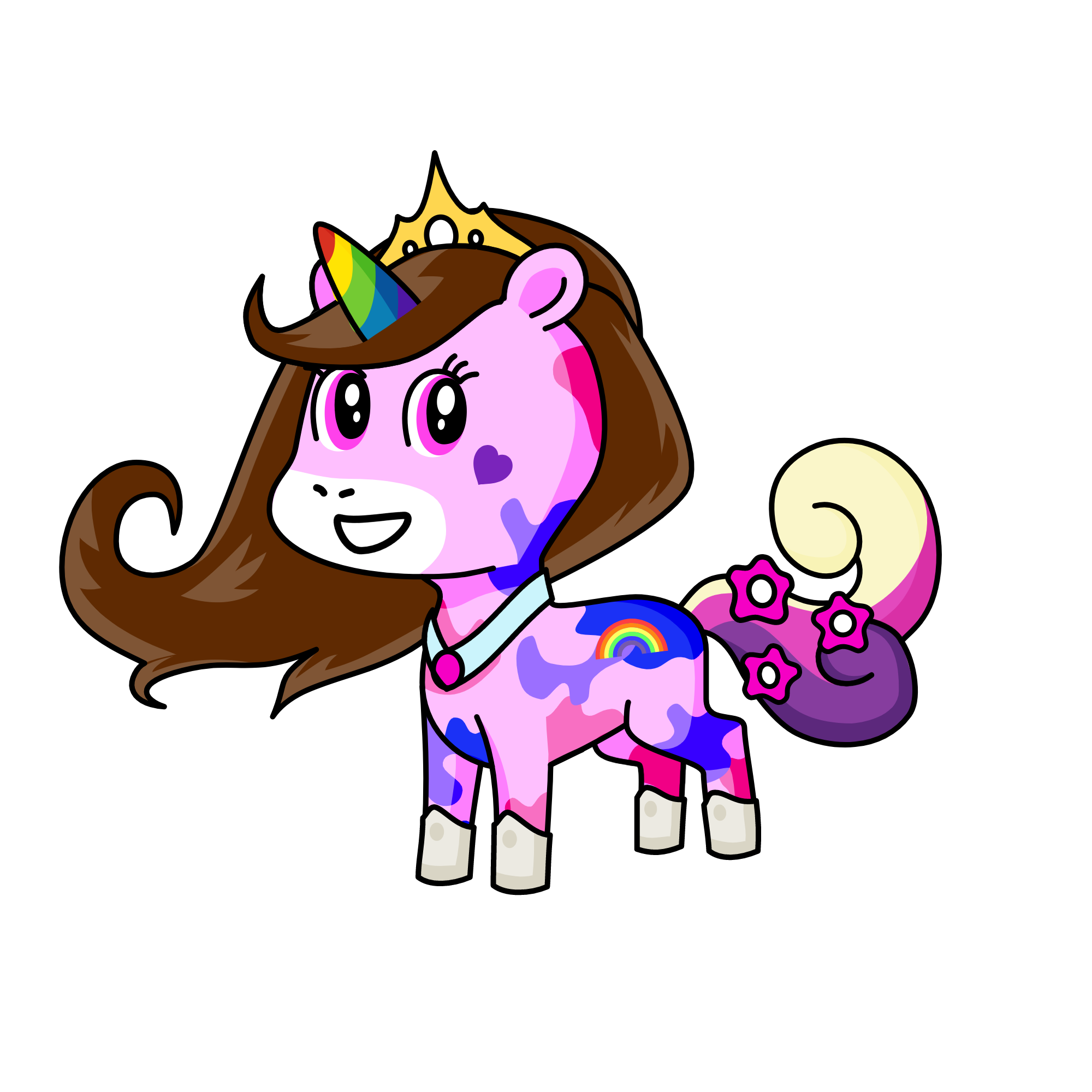 QUEEN RAINBOW, the unicorn