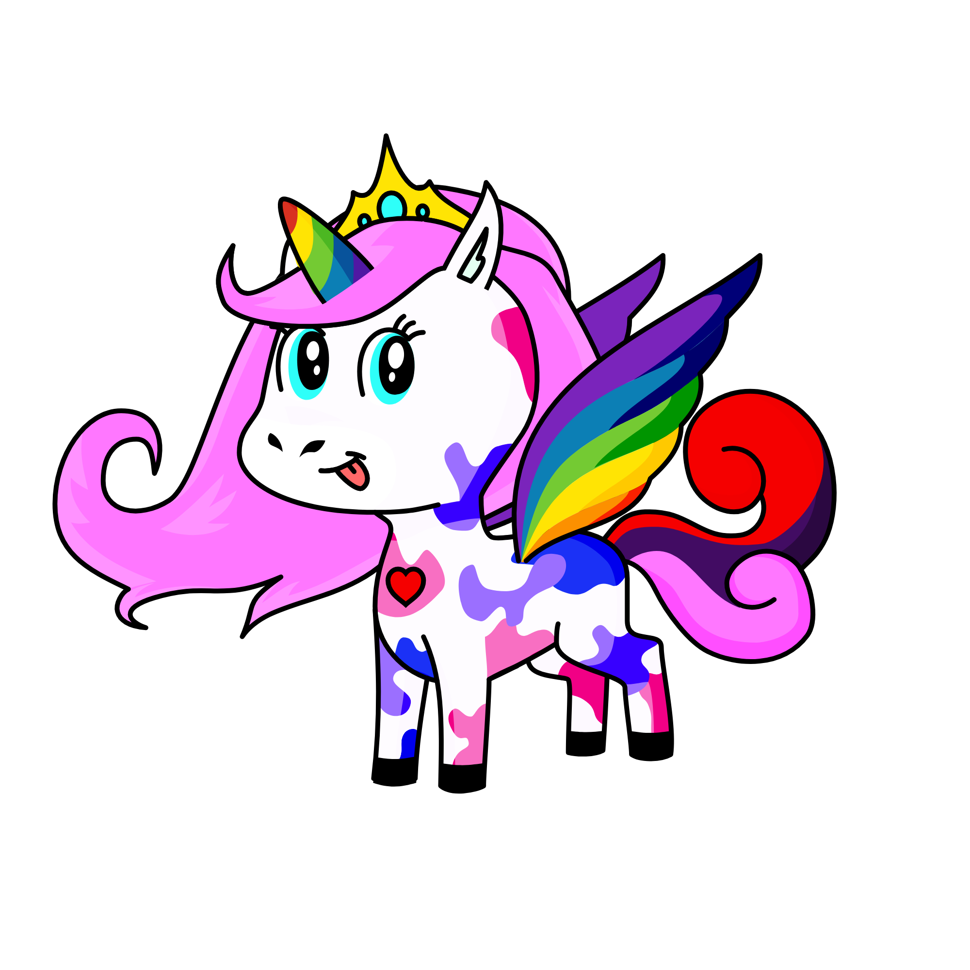 Rainbow, the unicorn