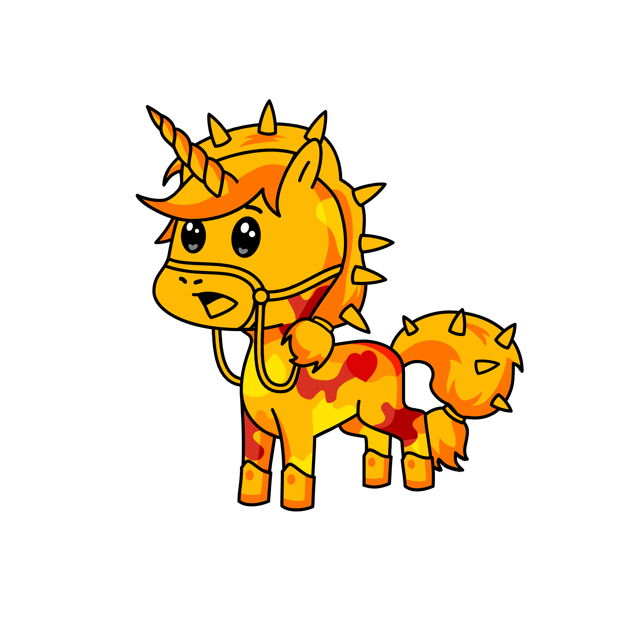 this is a unicorn who got beat up so she kick him in the face, the unicorn