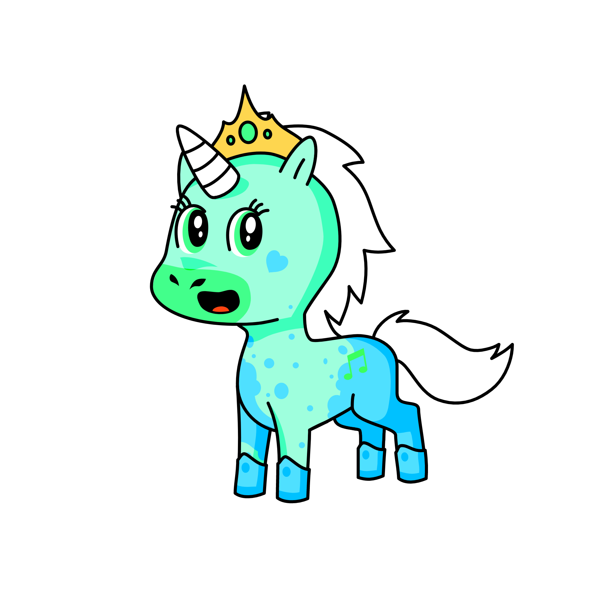Minty, the unicorn