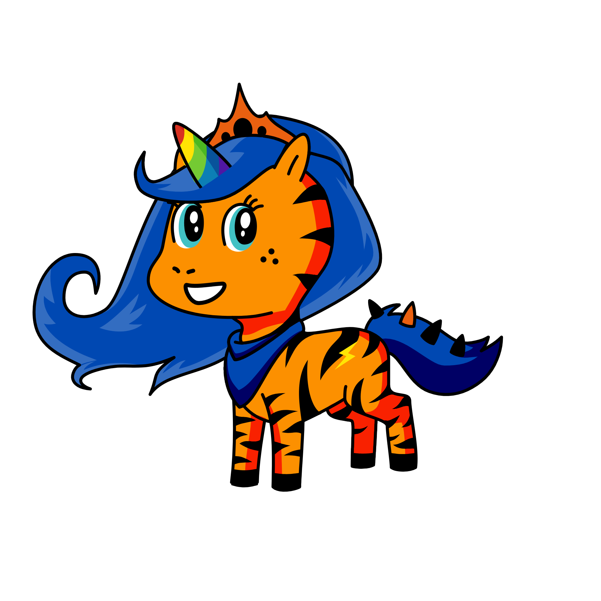 Sophie the queen of tigers, the unicorn