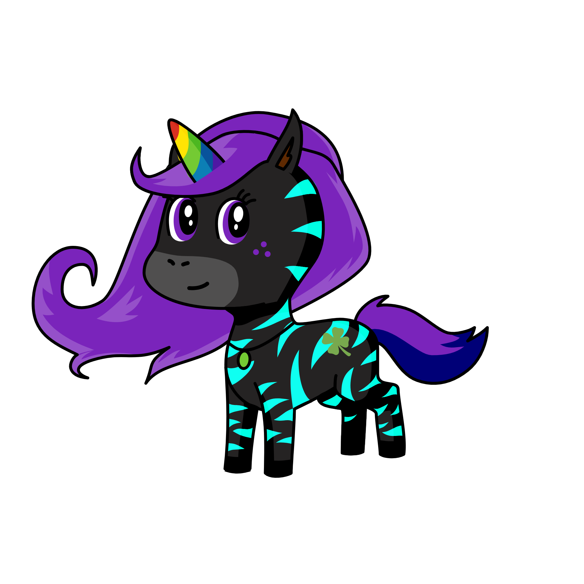 Shimmer Rainbow Horn, the unicorn