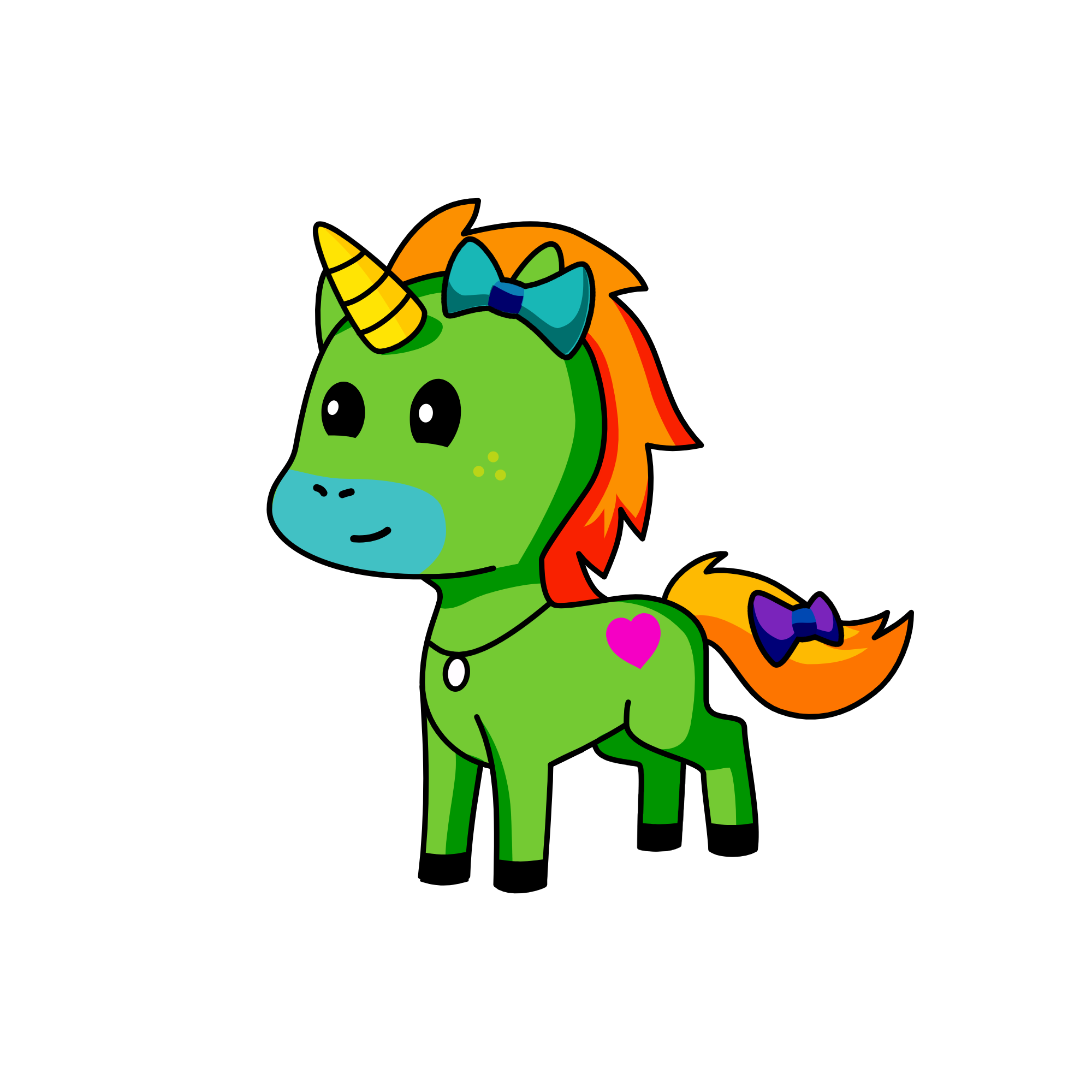 Rainbow, the unicorn
