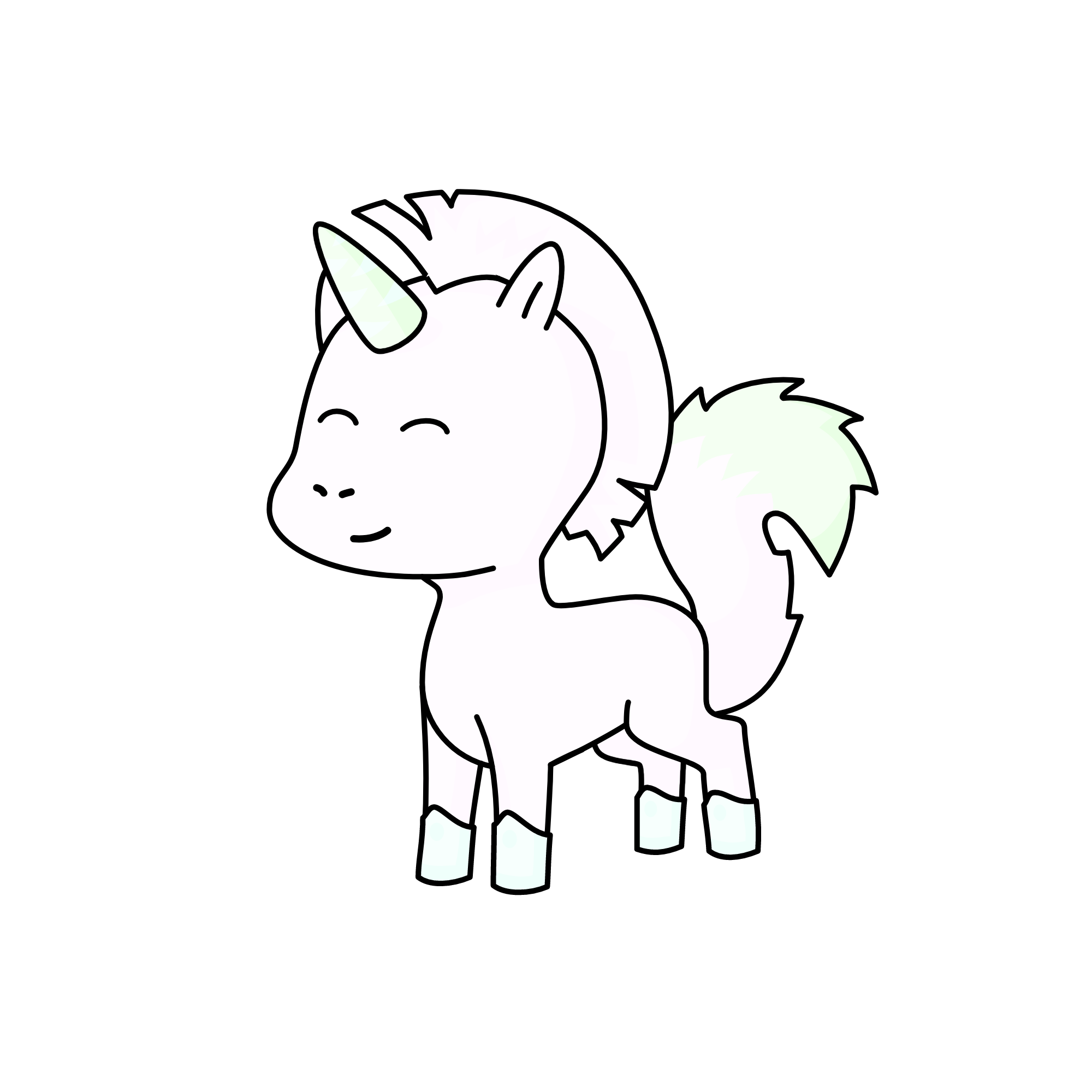 White, the unicorn