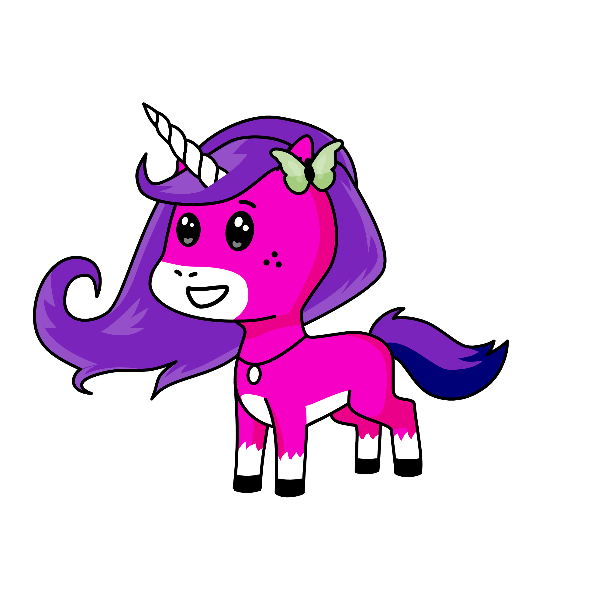 Pink, the unicorn