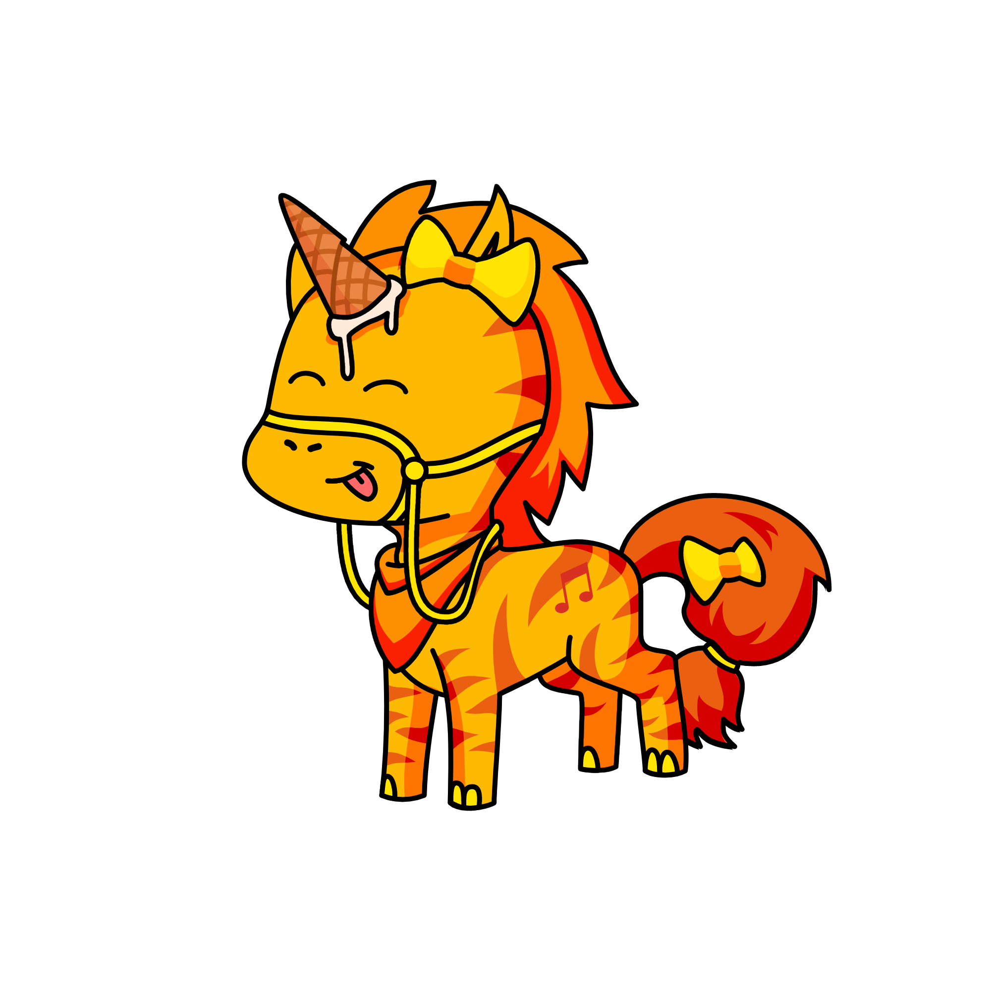 Orange Tiger, the unicorn