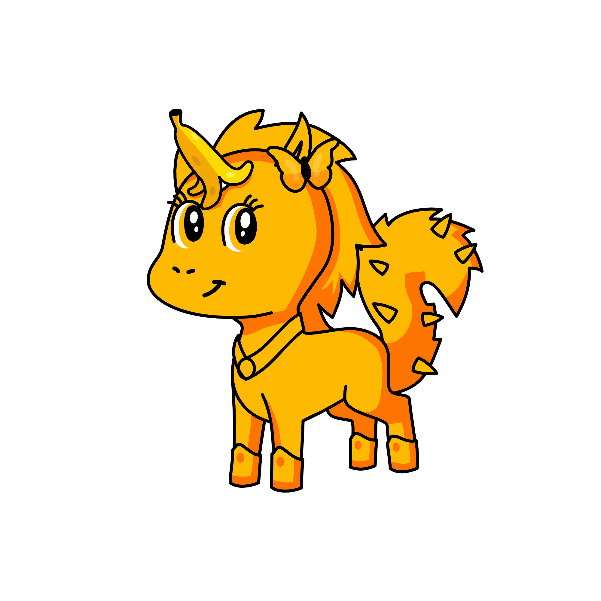 Light Orange, the unicorn