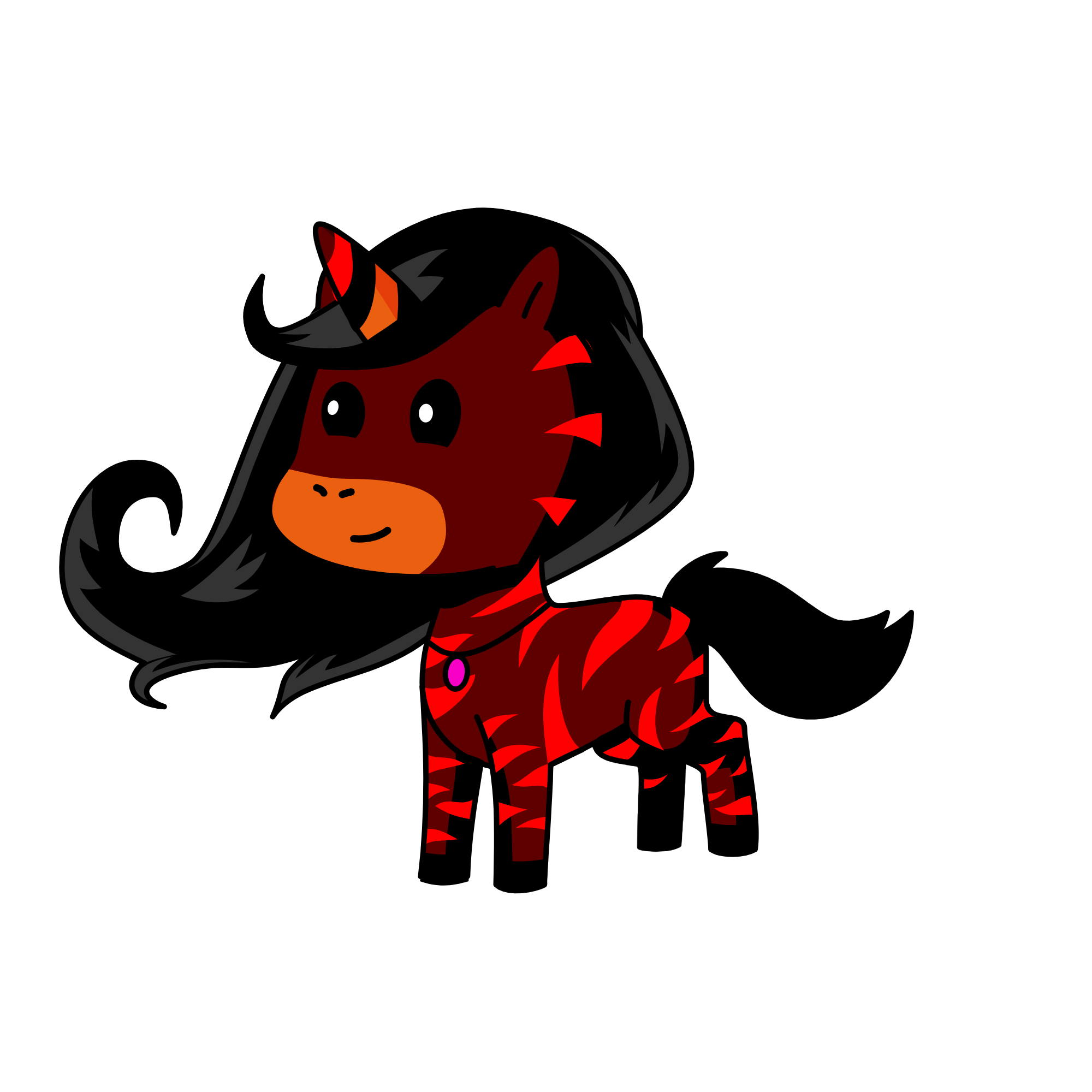 flaming lucy, the unicorn