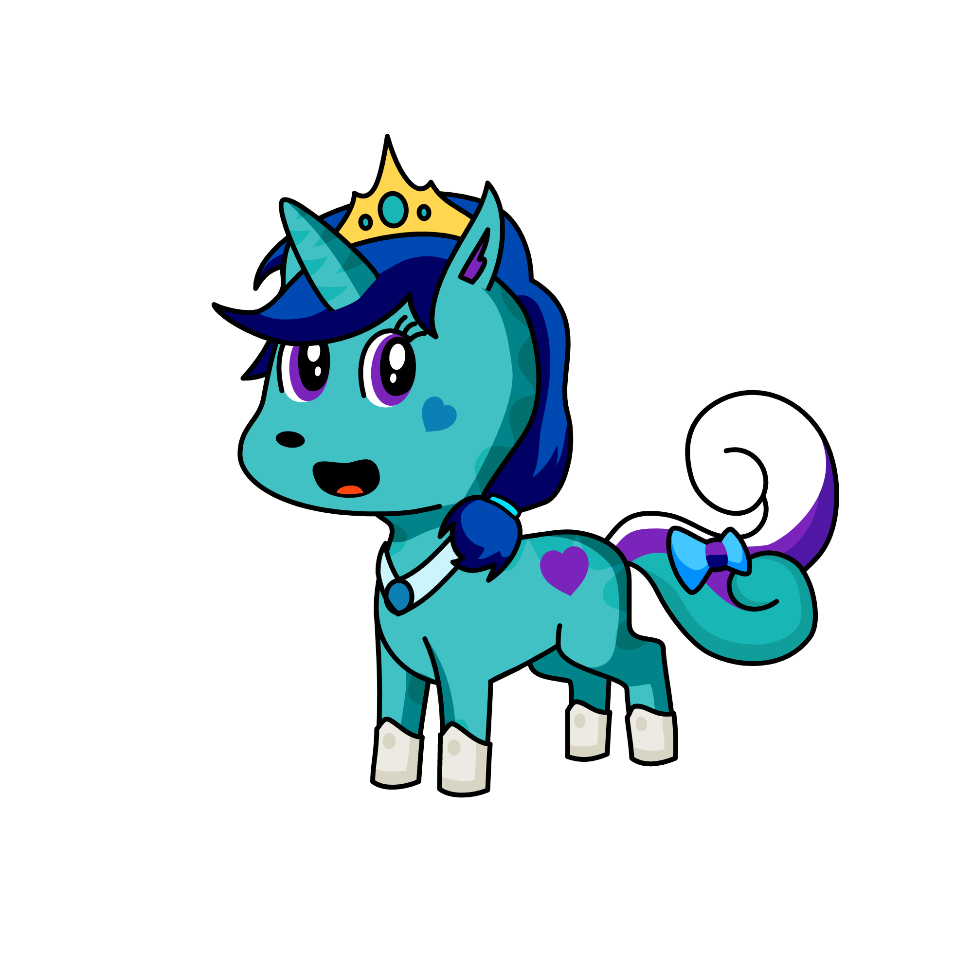 Princess Violet, the unicorn
