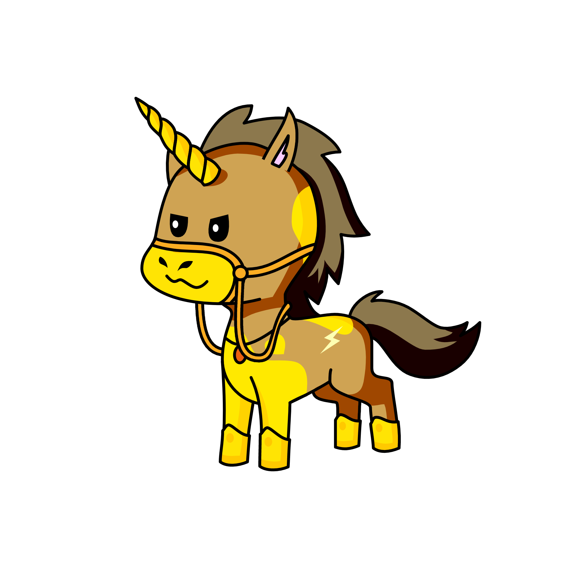 knight and shining armor, the unicorn