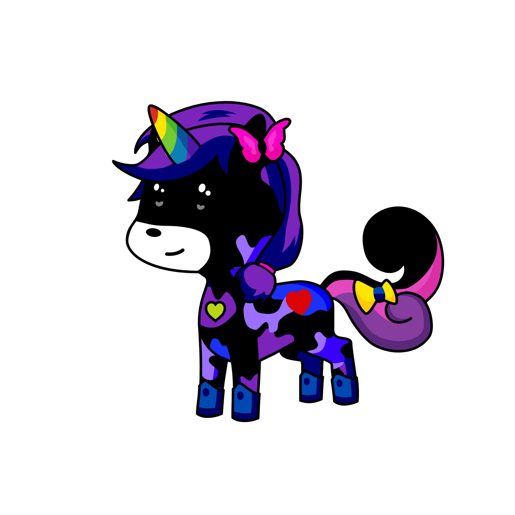 Black Sparkle, the unicorn