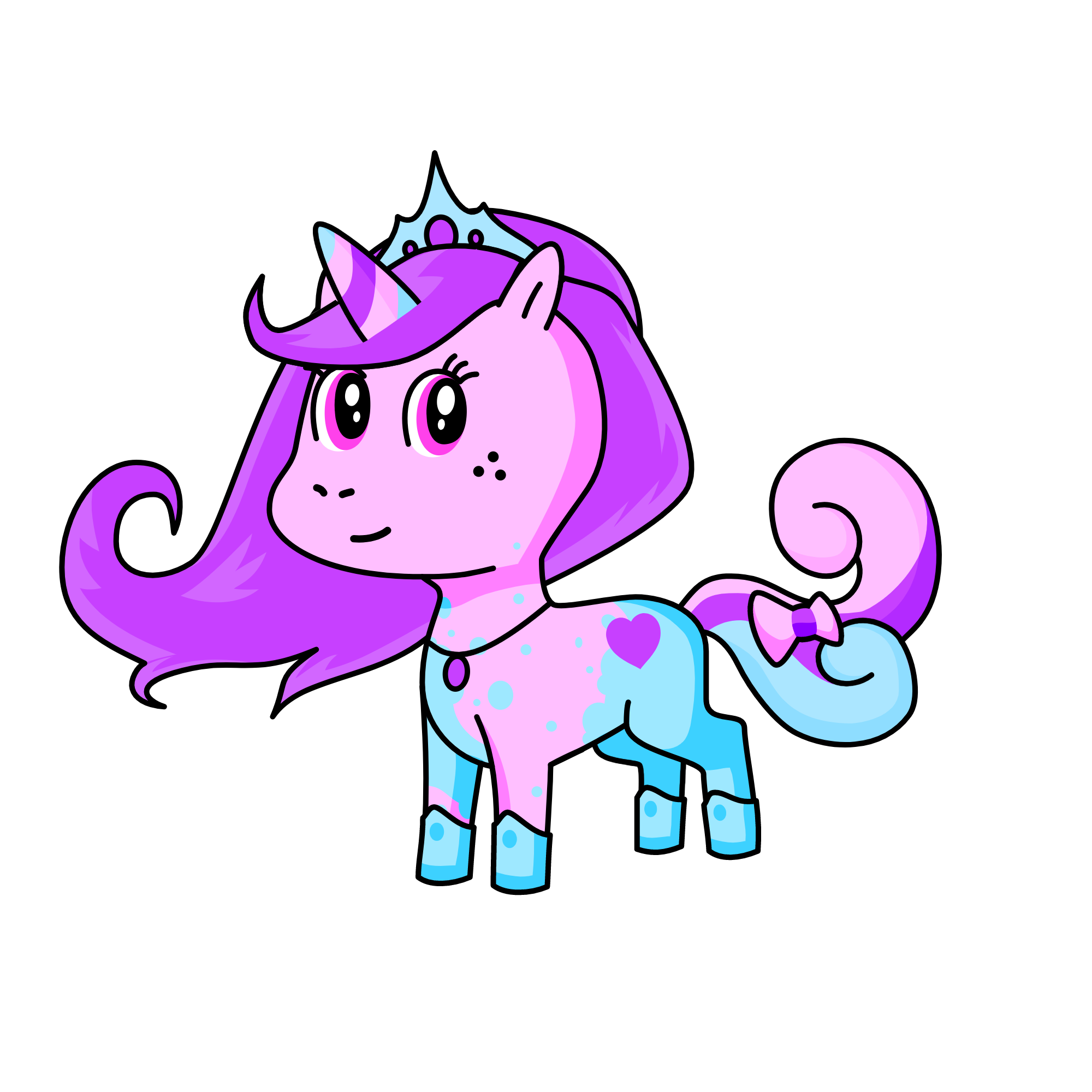 Valentina cotton candy, the unicorn
