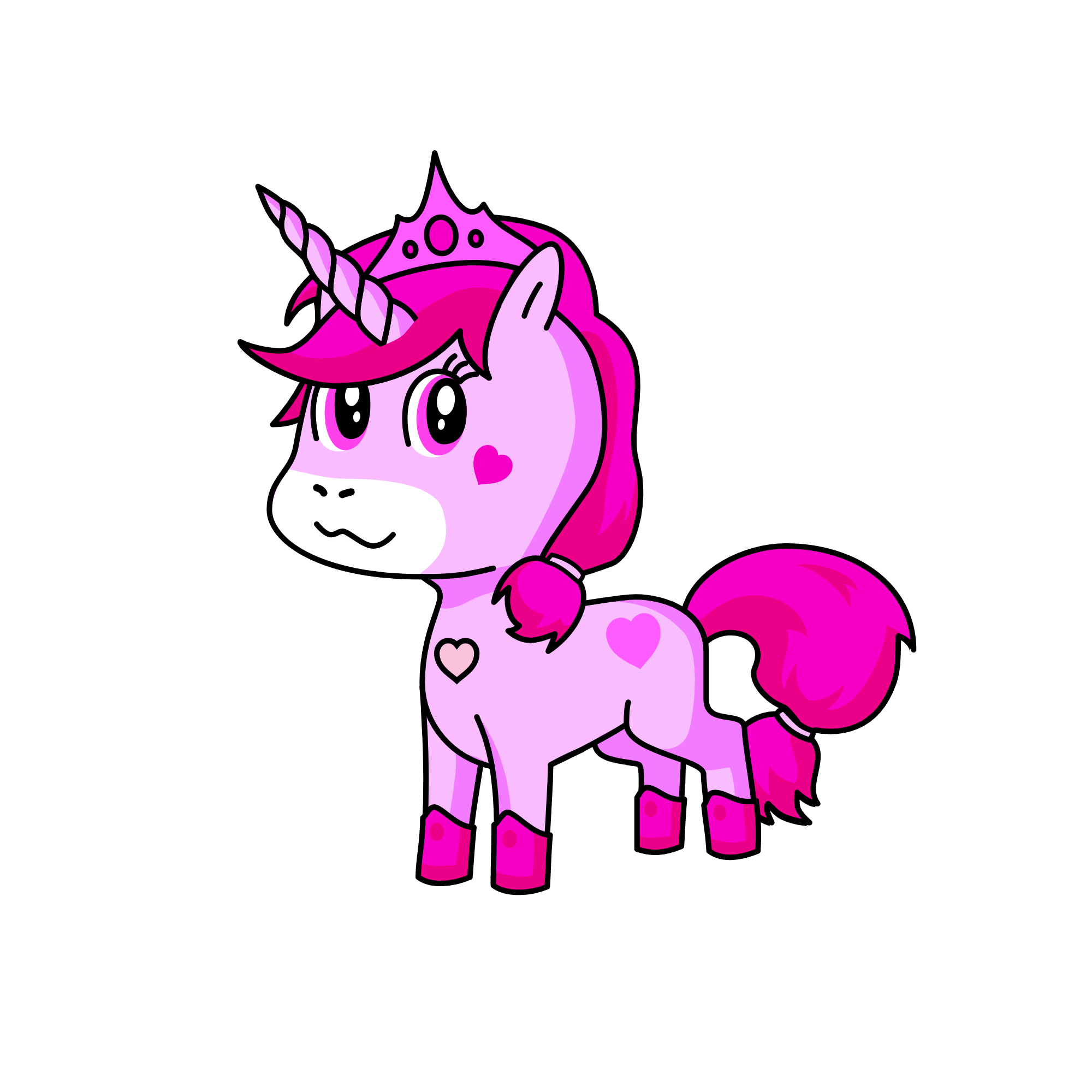 Queen Pink, the unicorn
