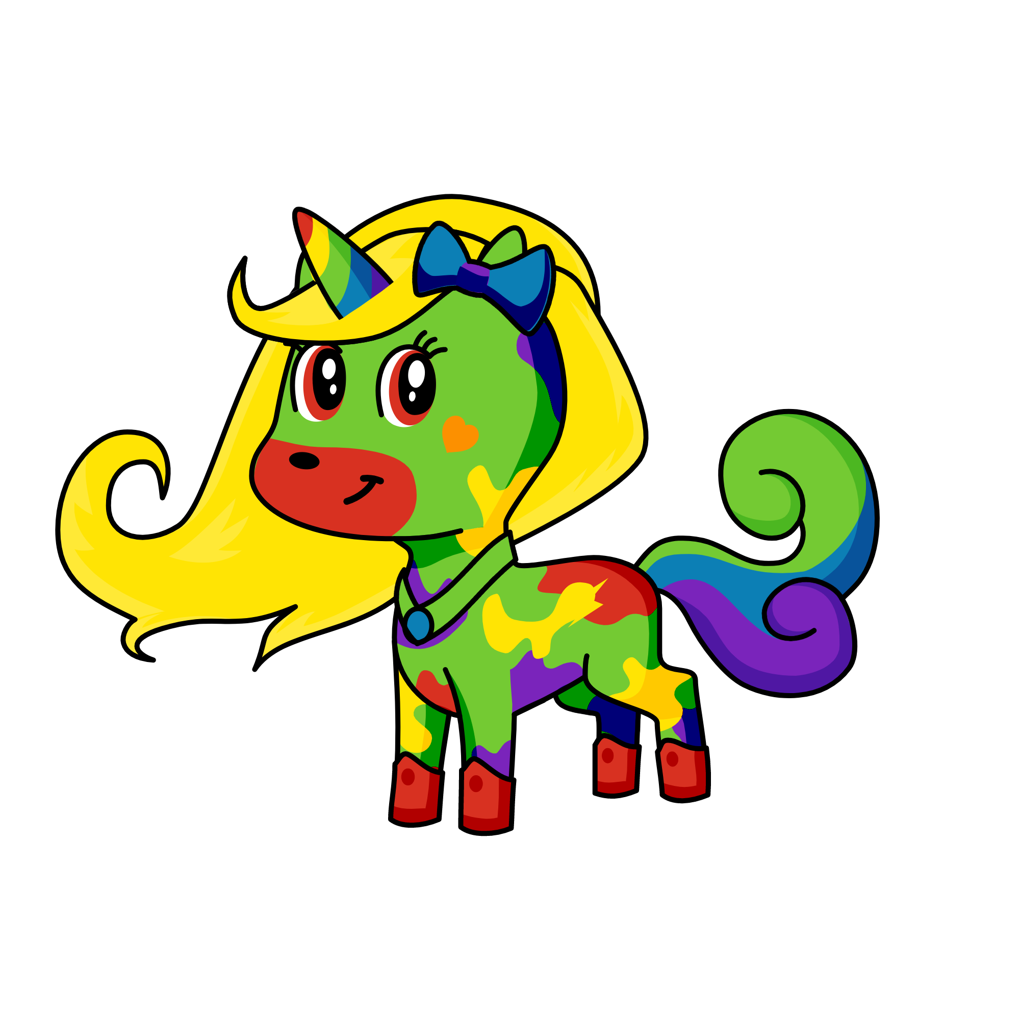 the rainbow unicorn, the unicorn
