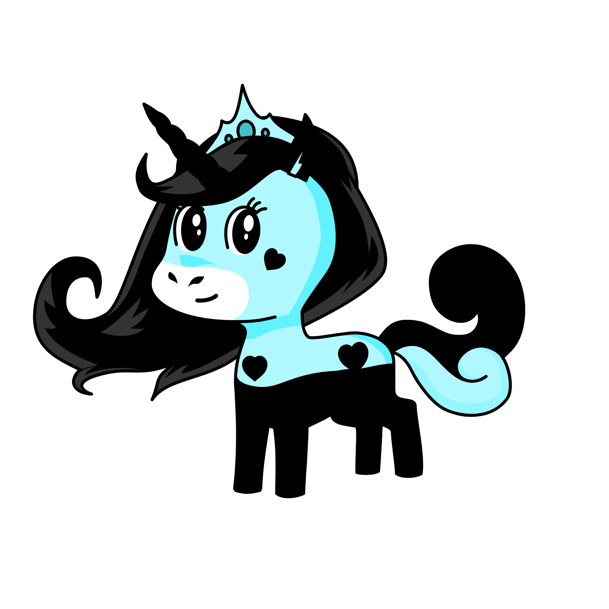 Neon Queen, the unicorn