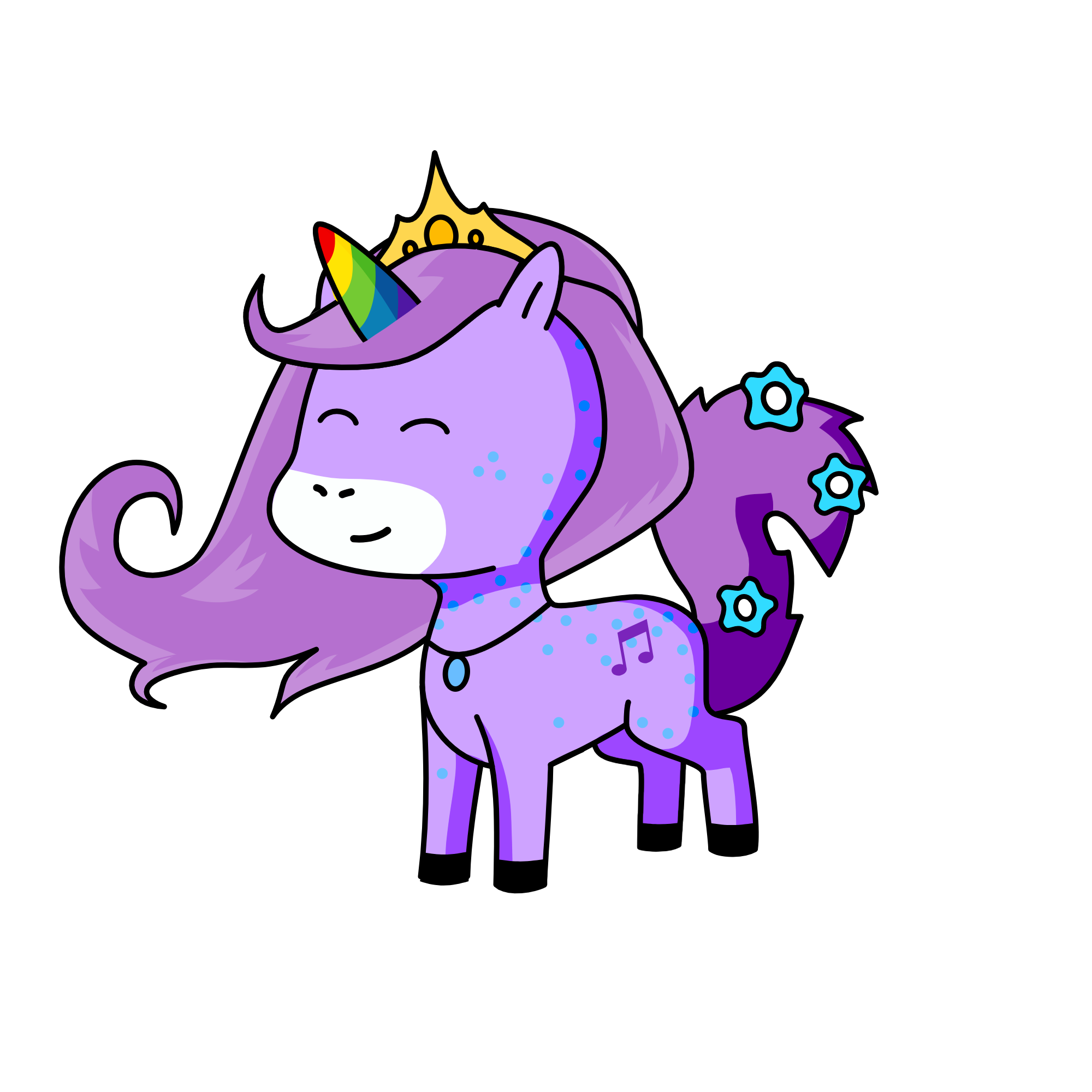 Violet, the unicorn