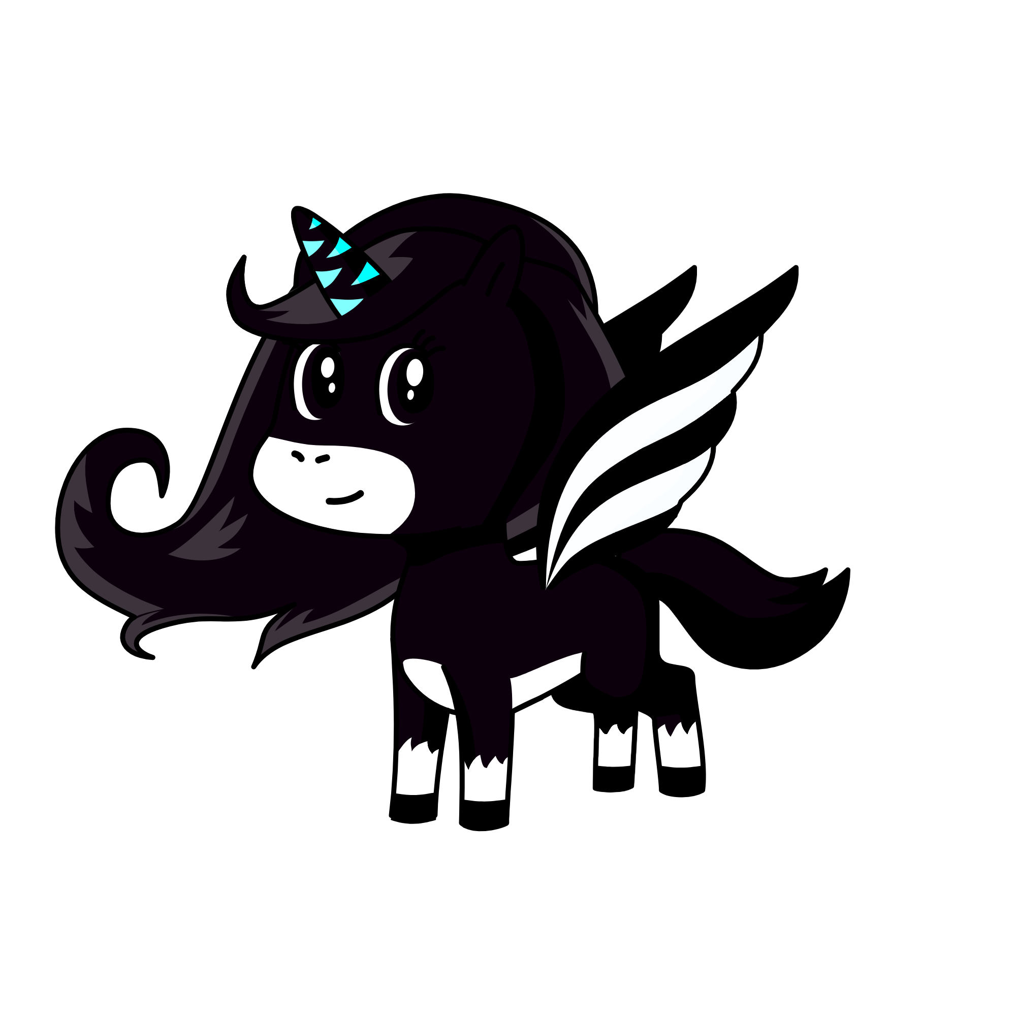 blacky, the unicorn