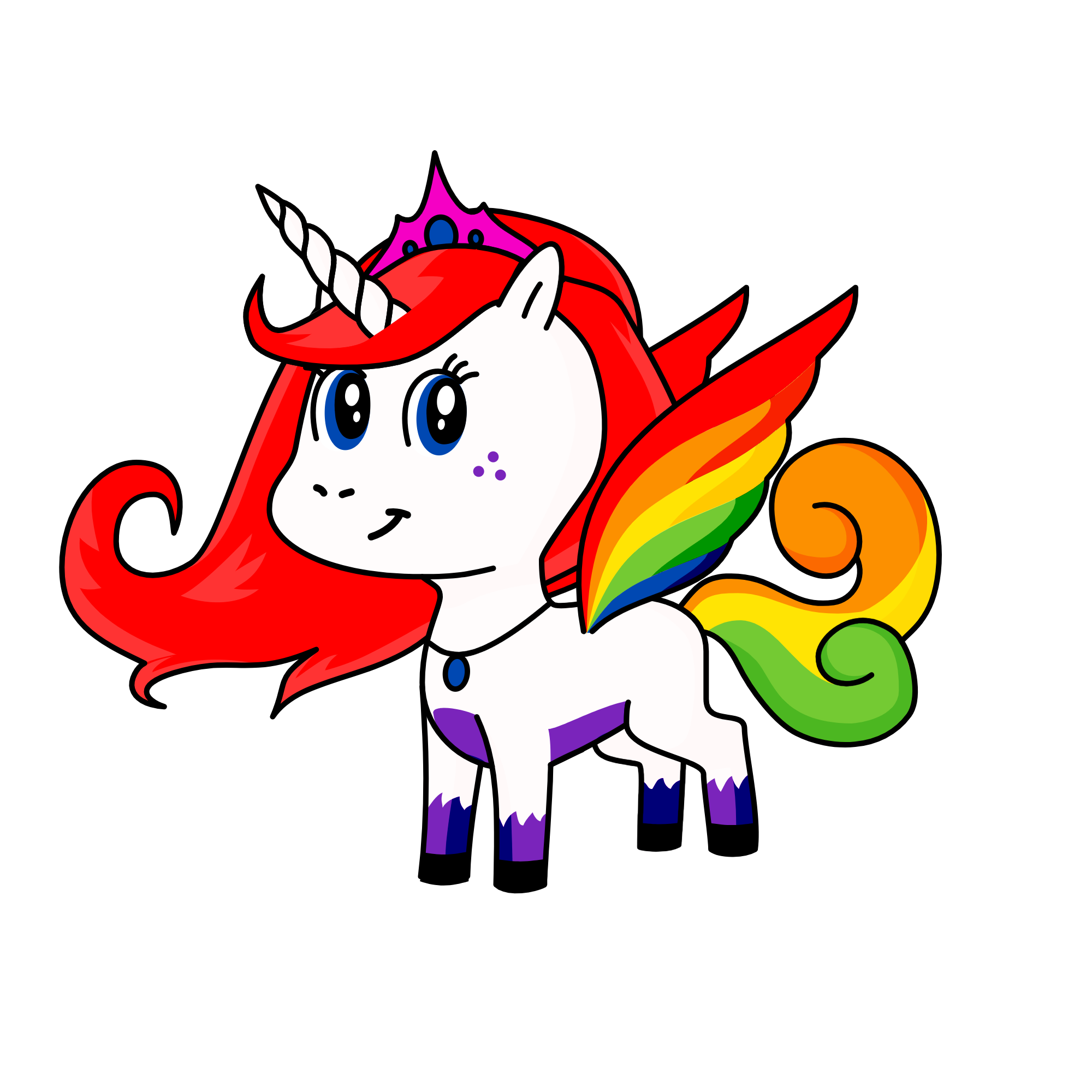 Rainbow, the unicorn