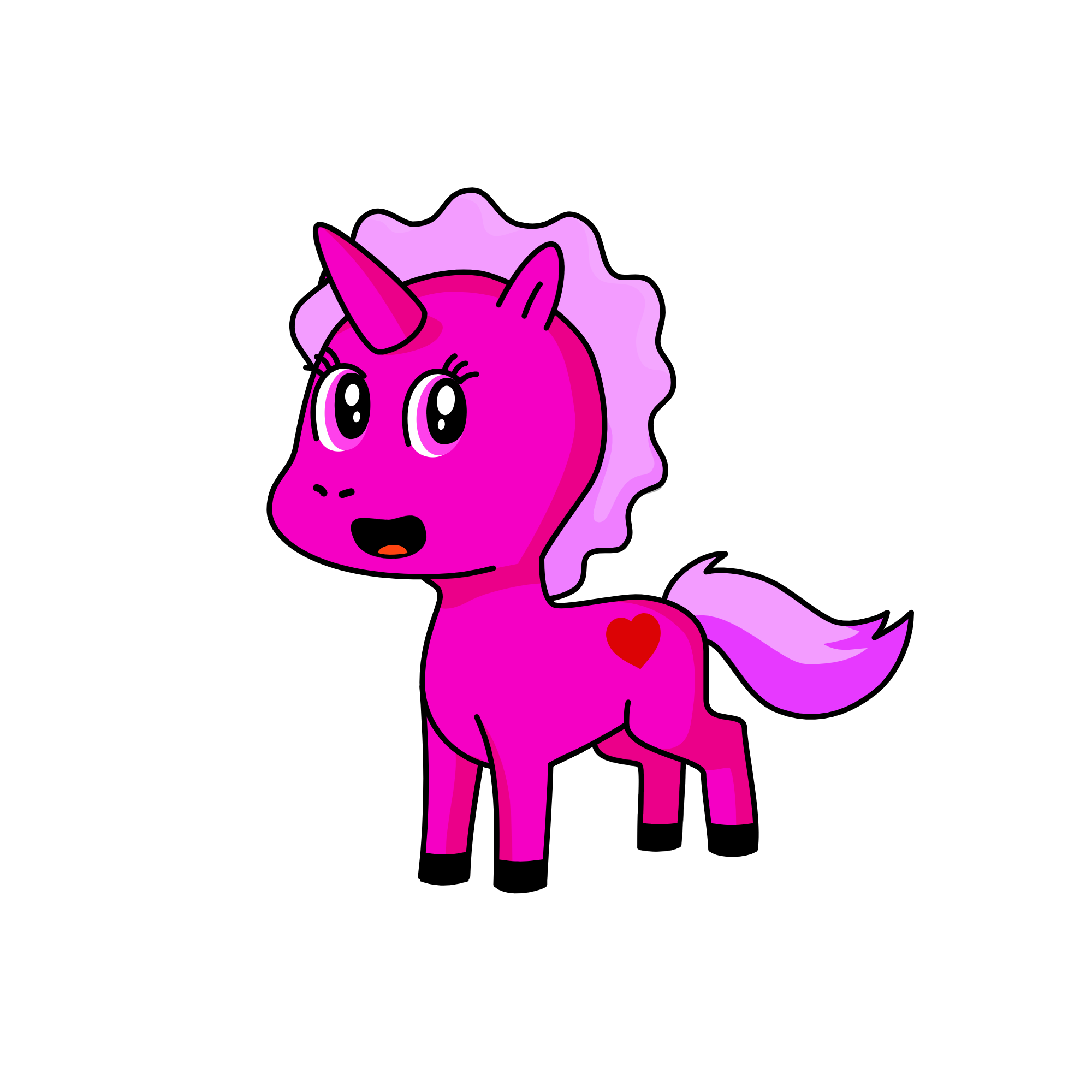 Pinky Heart, the unicorn