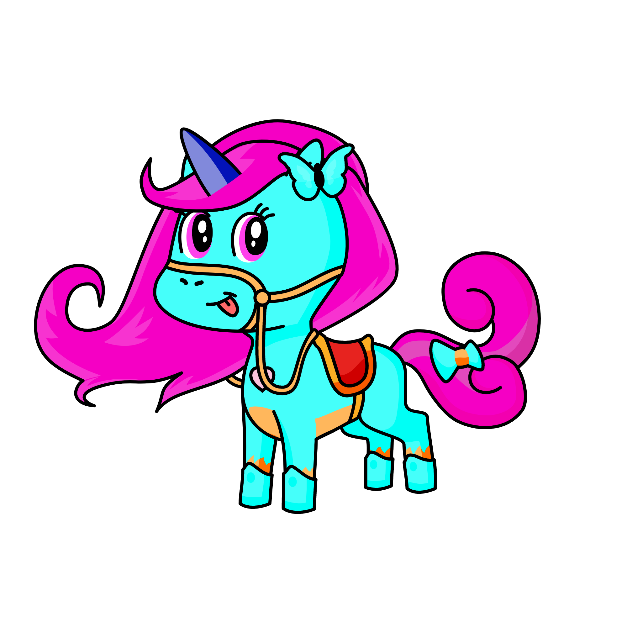 Flower blossom, the unicorn