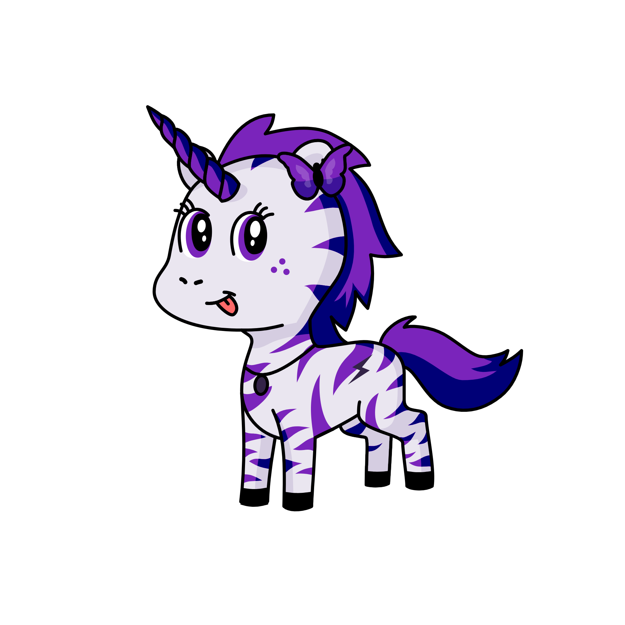 Violet, the unicorn