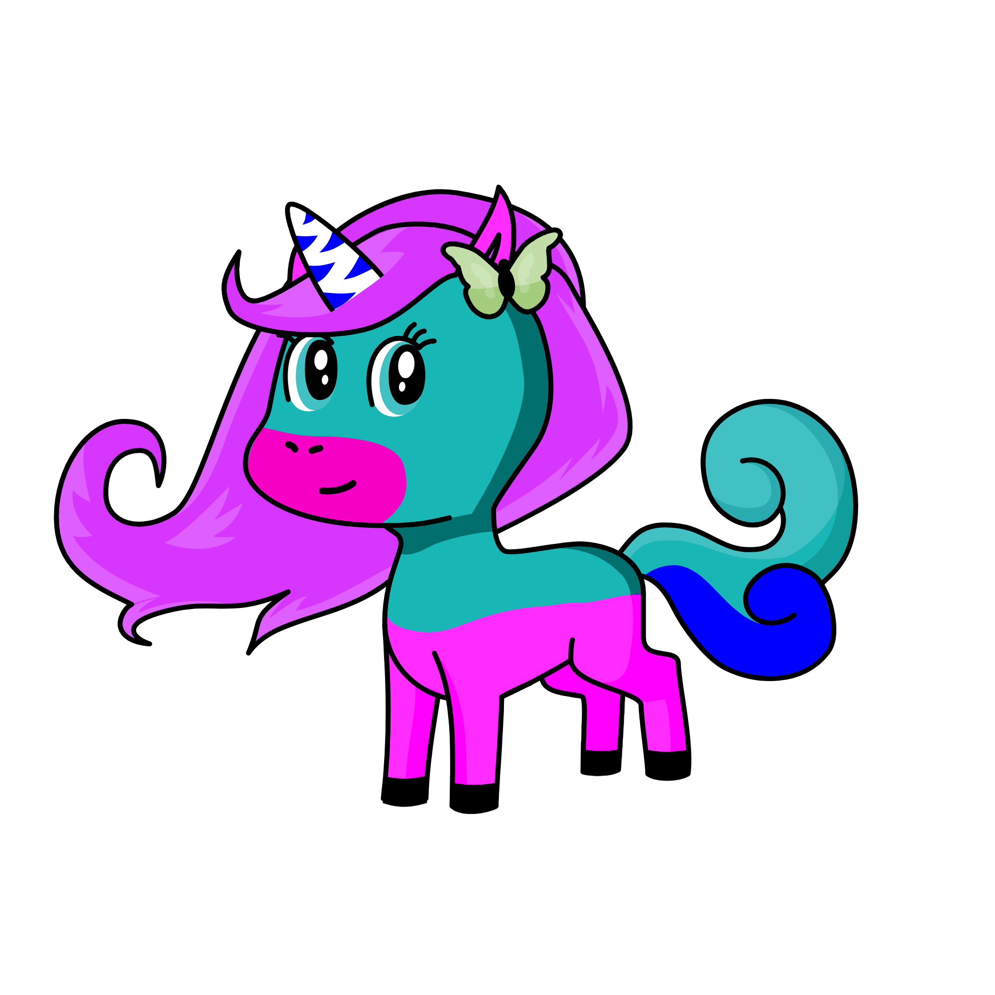 Cute, the unicorn