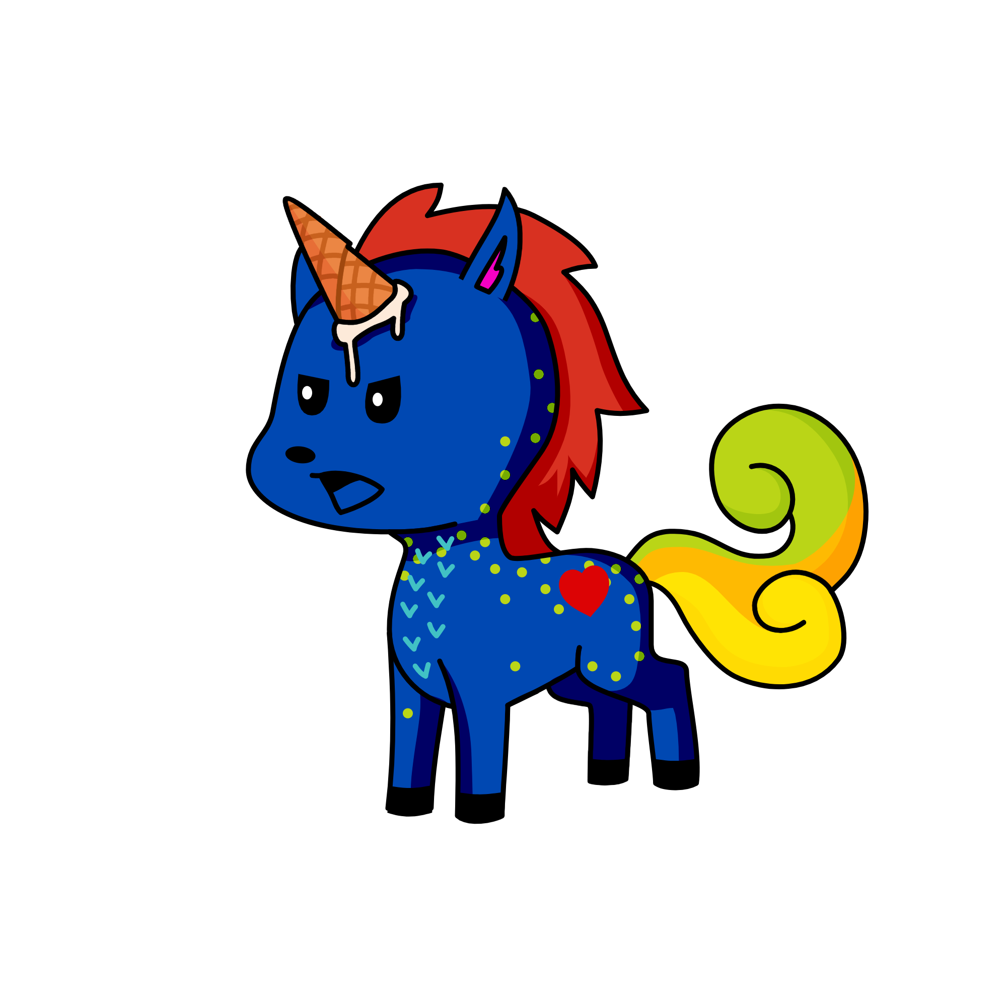 Squeaky, the unicorn