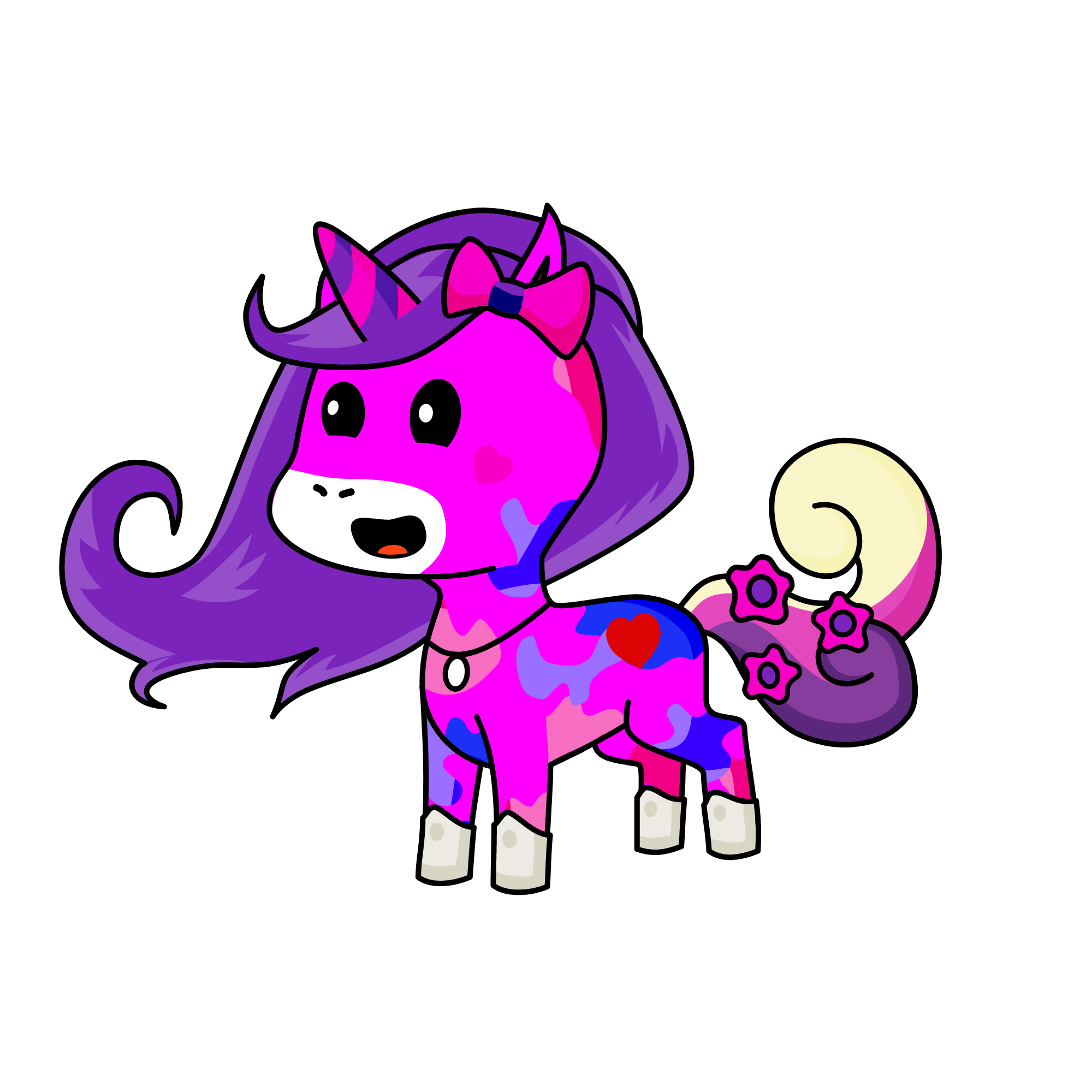 night purple, the unicorn