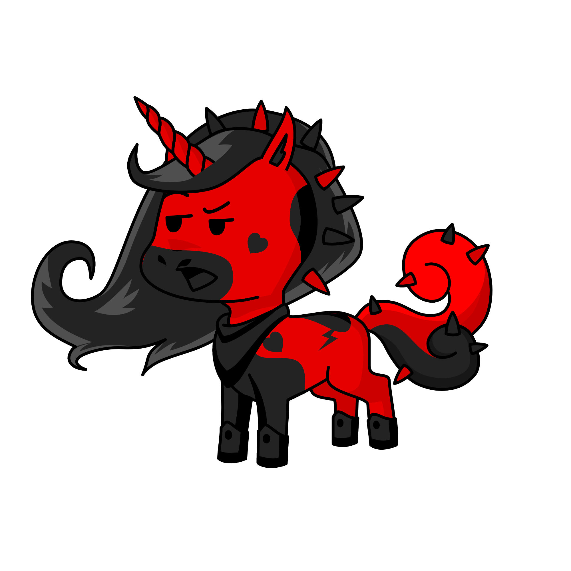 devil in the shadows >:), the unicorn