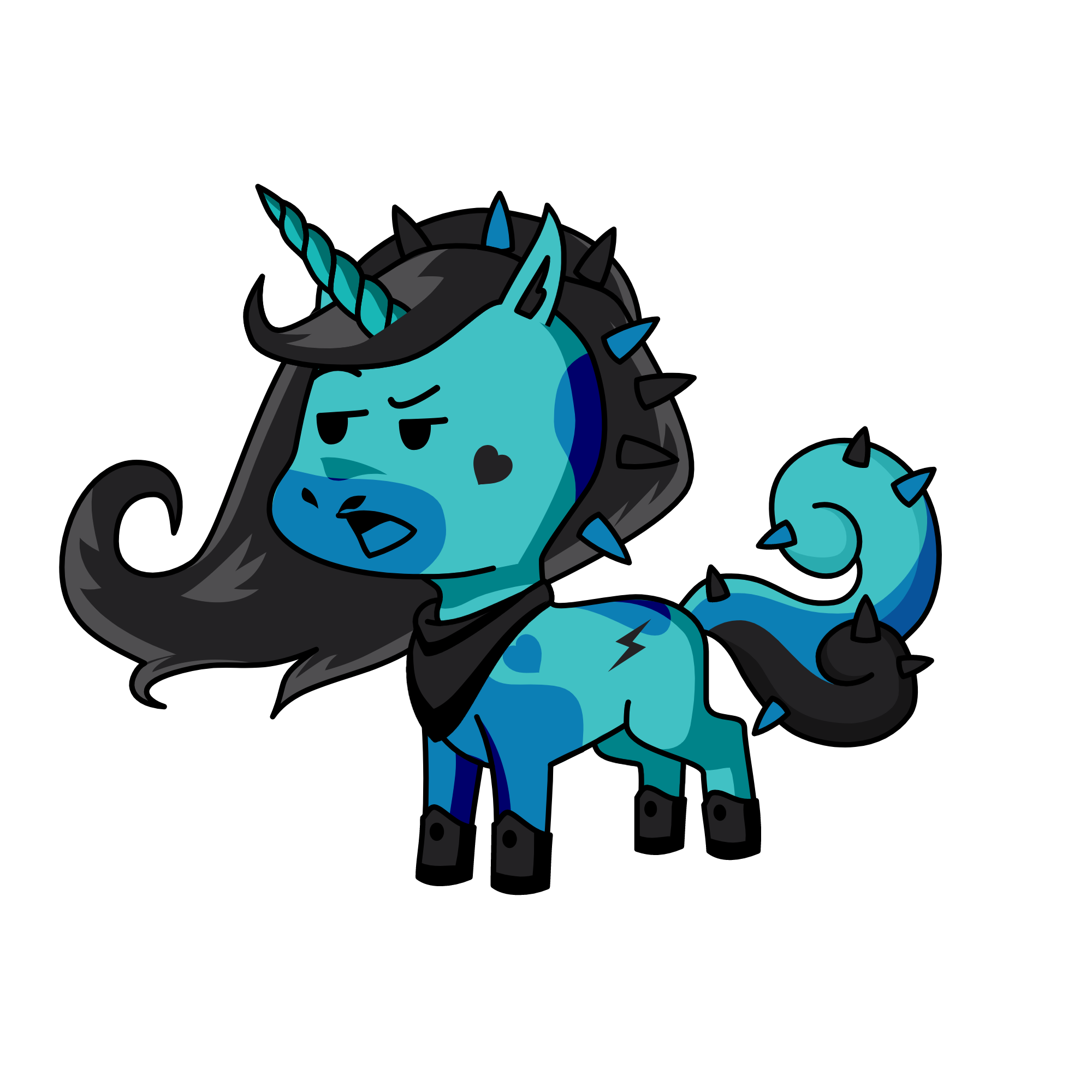 blueberry, the unicorn