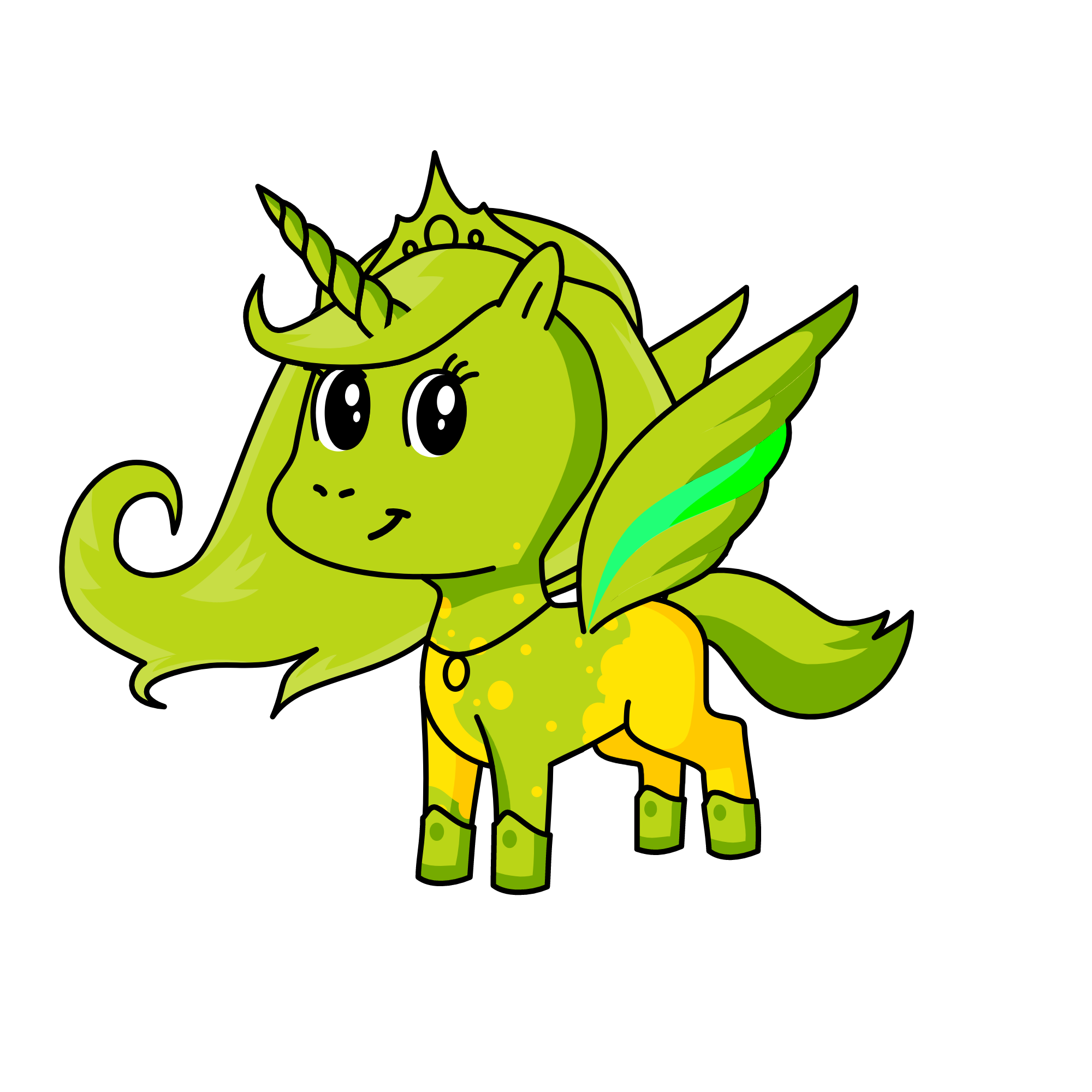 Princess spring, the unicorn