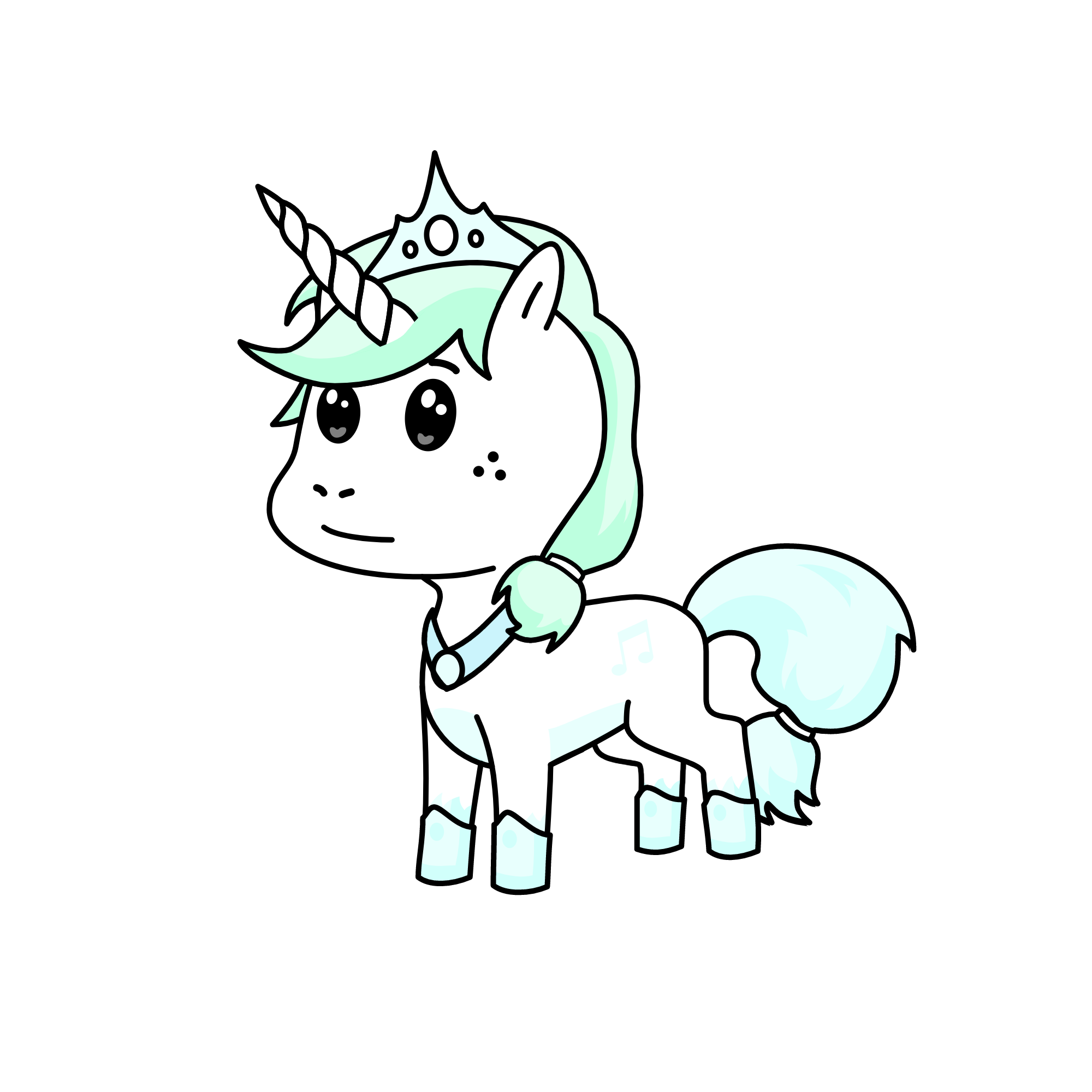 Queen white, the unicorn