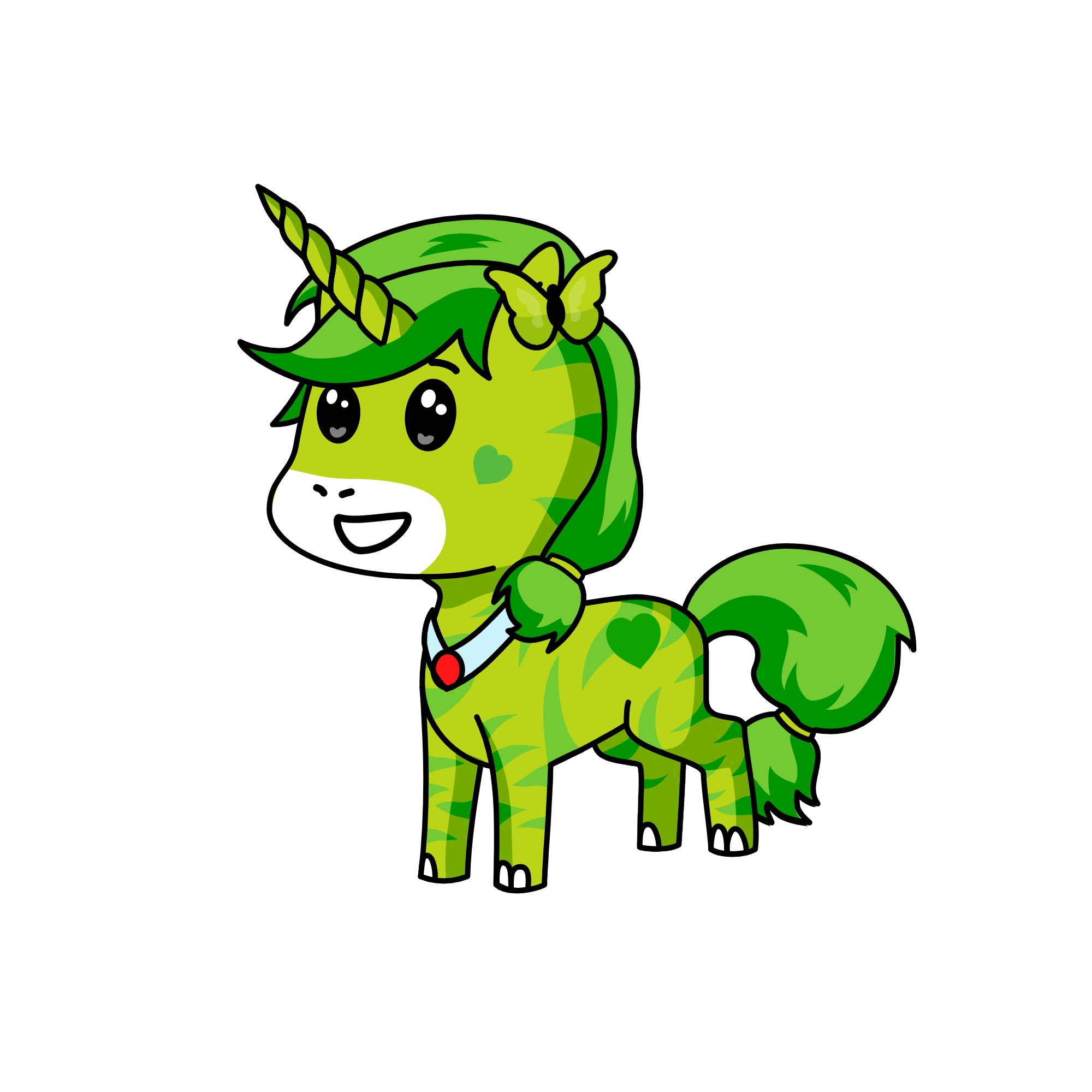 greenie, the unicorn