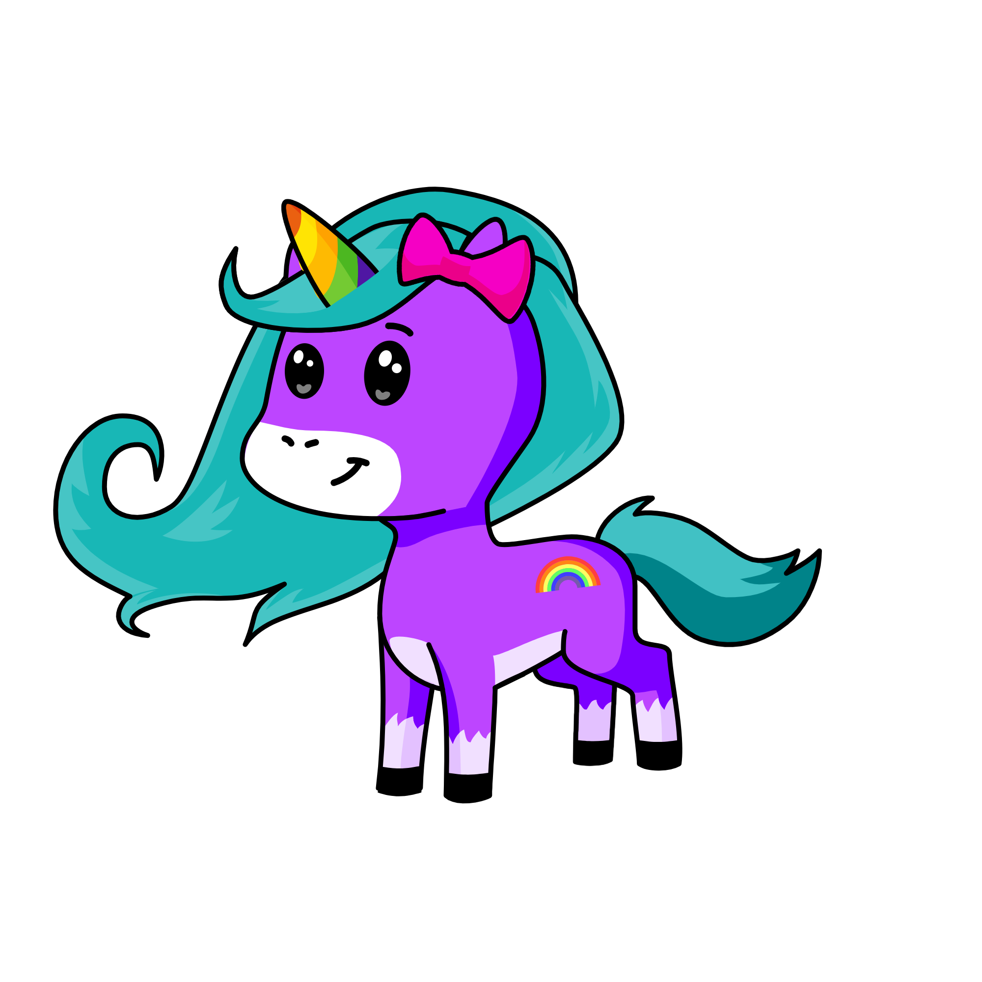 Glitter Rainbow, the unicorn