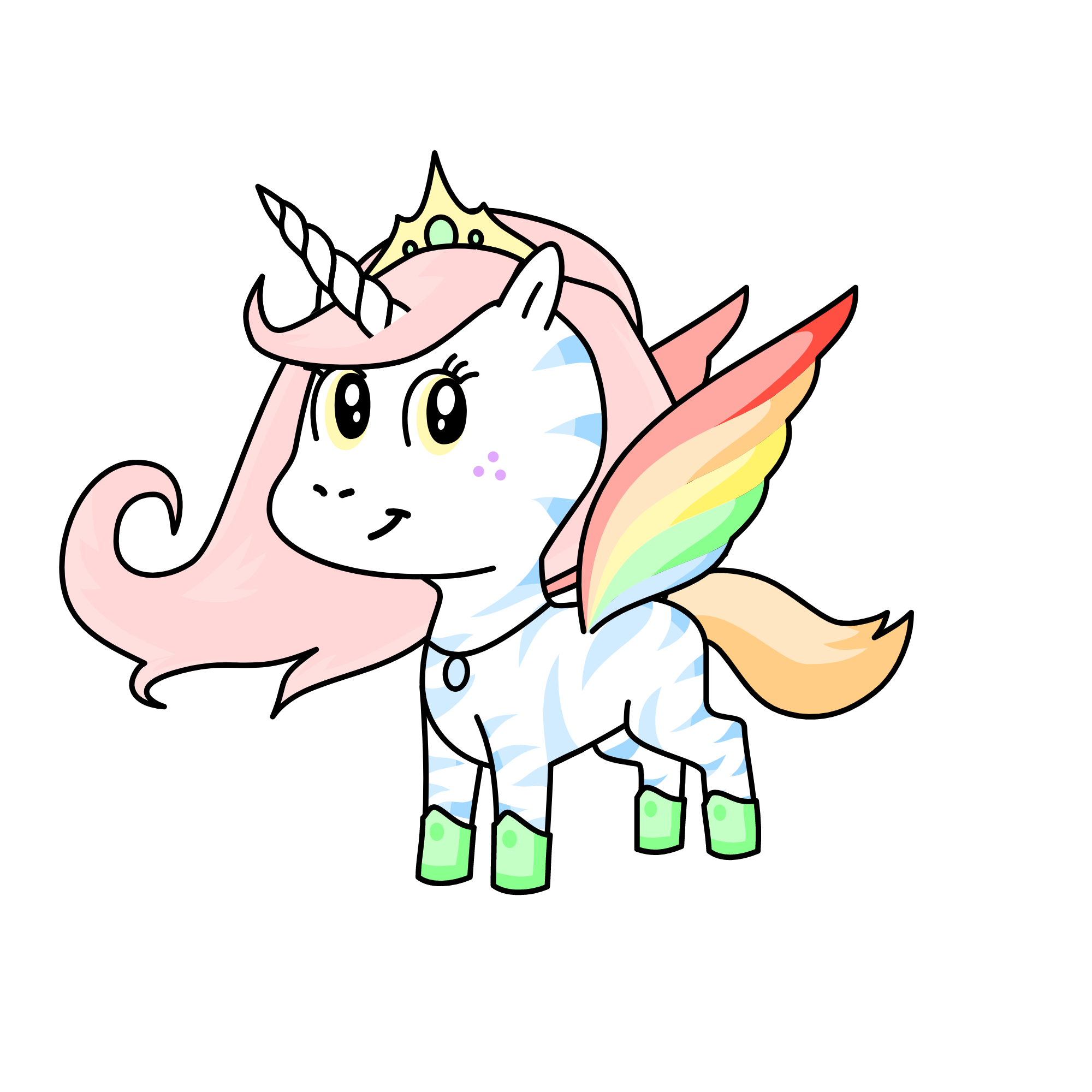 The pastel priness, the unicorn